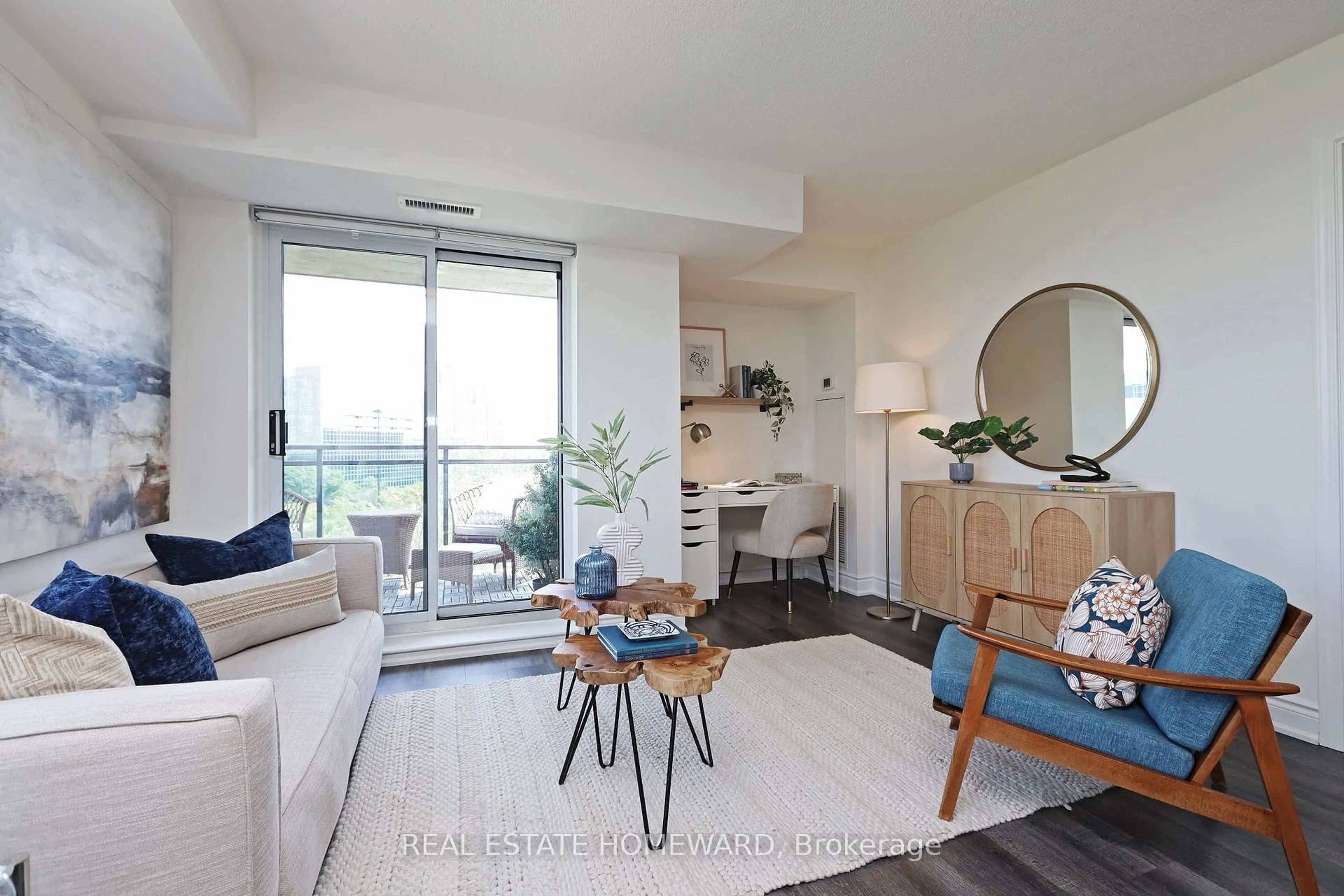 Living room with furniture, unknown for 120 Dallimore Circ ##608, Toronto Ontario M3C 4J1