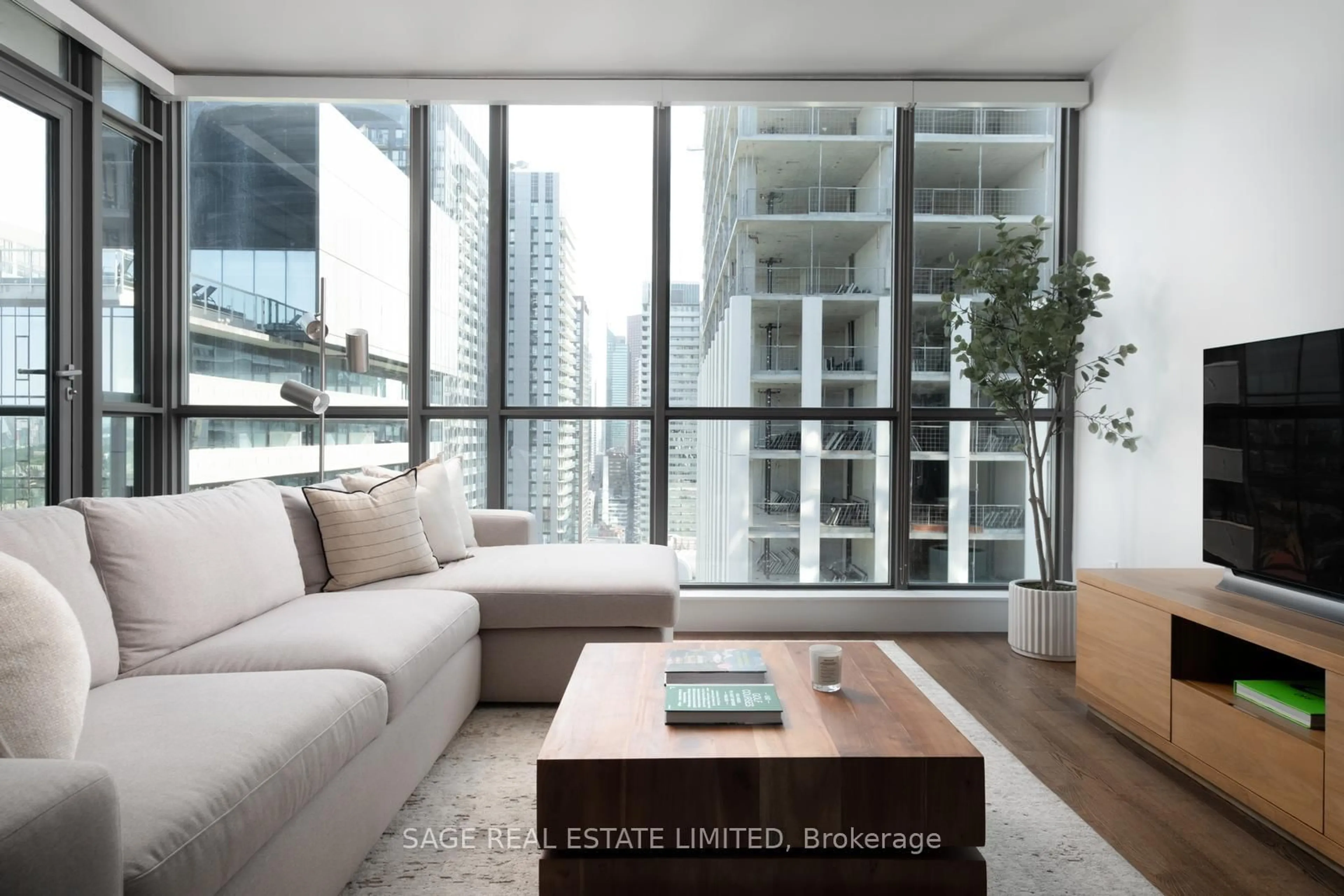 Living room with furniture, unknown for 8 Charlotte St #3104, Toronto Ontario M5V 0K4