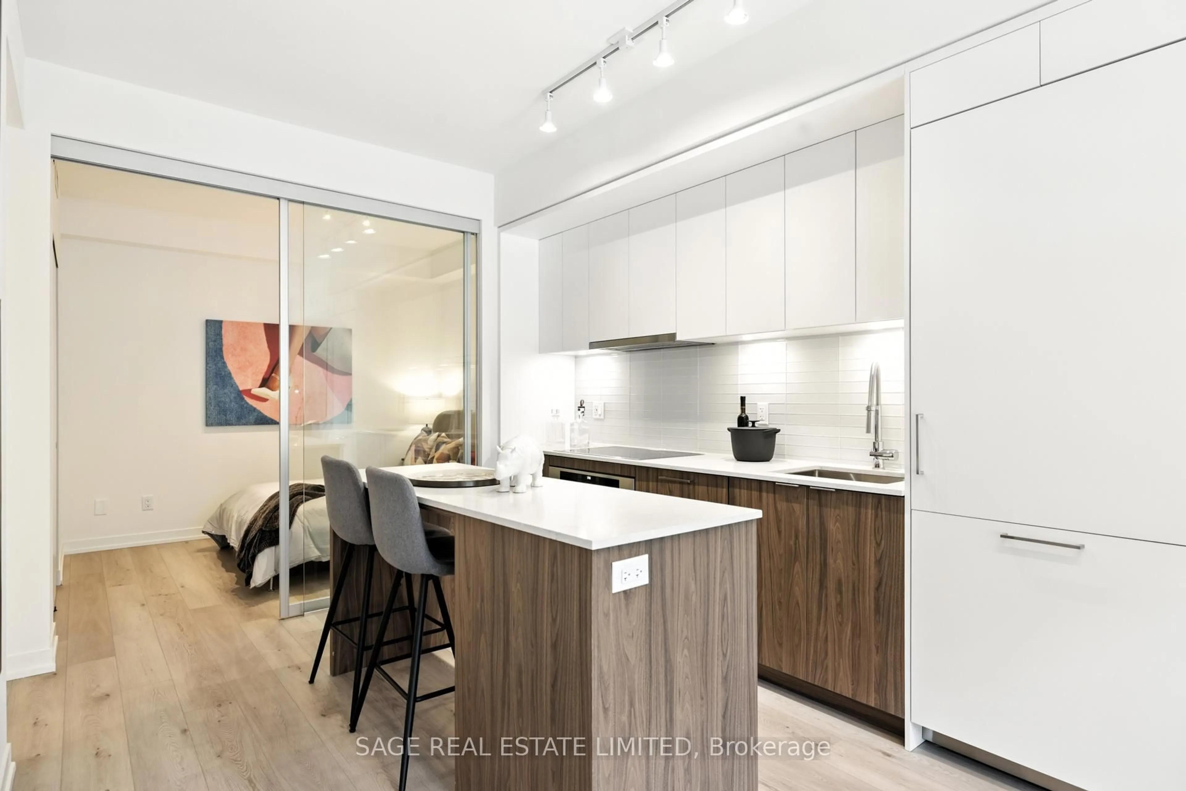 Open concept kitchen, unknown for 863 St Clair Ave #206, Toronto Ontario M6C 1C4