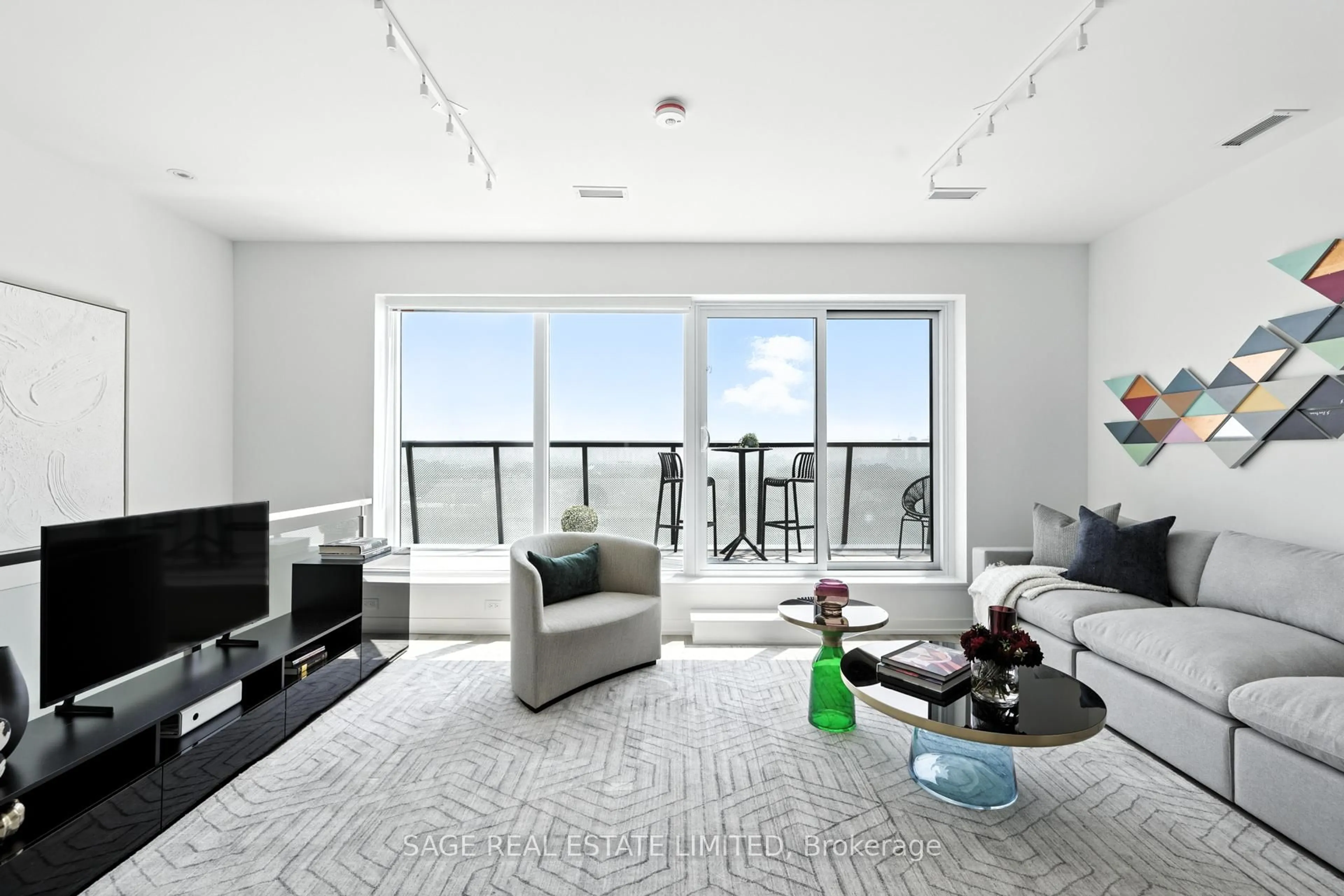 Living room with furniture, unknown for 863 St Clair Ave #808, Toronto Ontario M6C 1C4