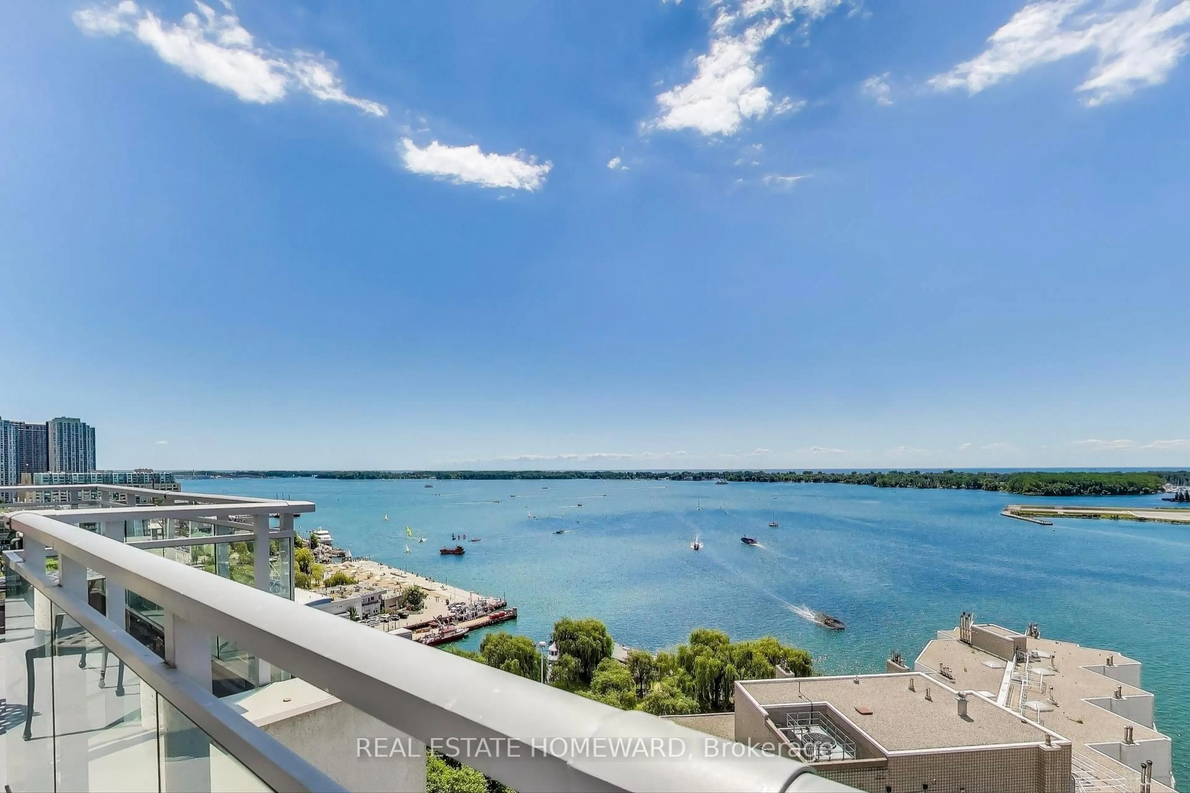 Balcony in the apartment, water/lake/river/ocean view for 410 Queens Quay #LPH4, Toronto Ontario M5V 3T1