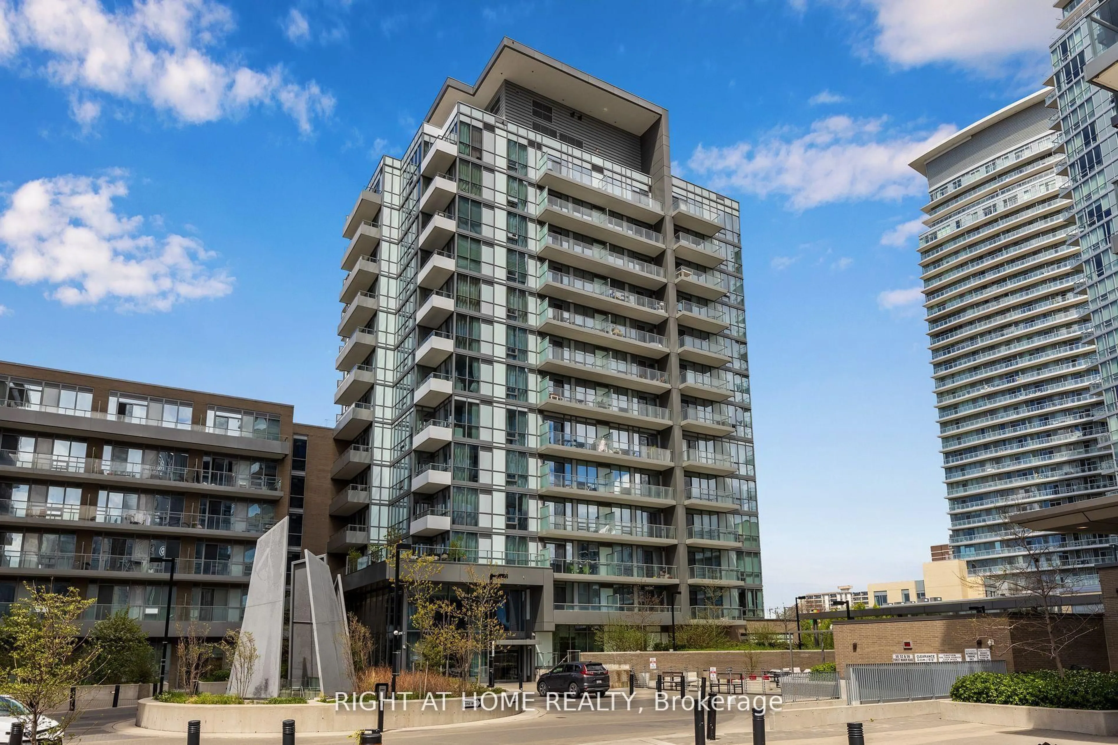A pic from outside/outdoor area/front of a property/back of a property/a pic from drone, unknown for 52 forest manor Rd #108, Toronto Ontario M2J 0E2