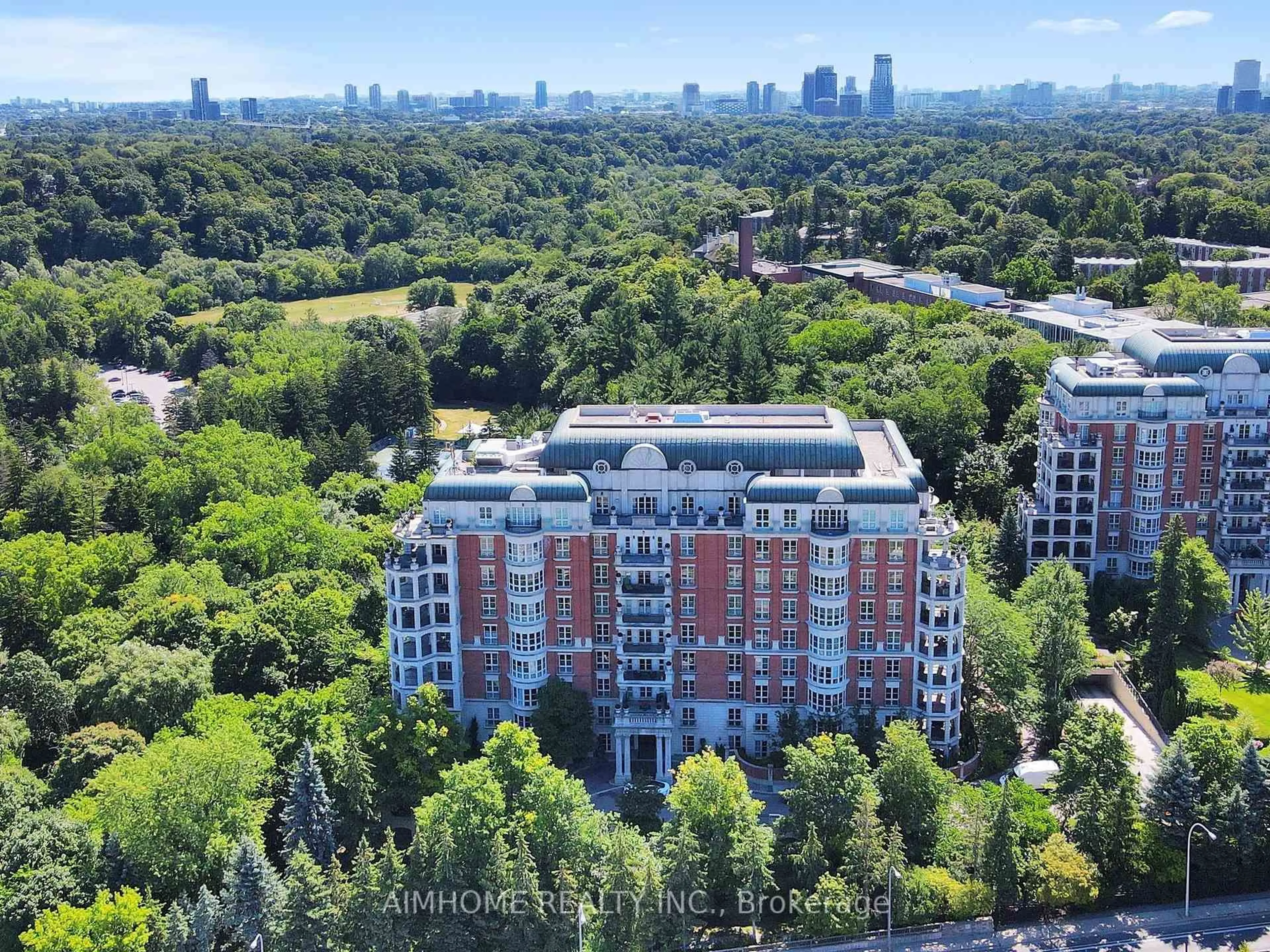 A pic from outside/outdoor area/front of a property/back of a property/a pic from drone, city buildings view from balcony for 2 Chedington Pl #2C, Toronto Ontario M4N 3R5