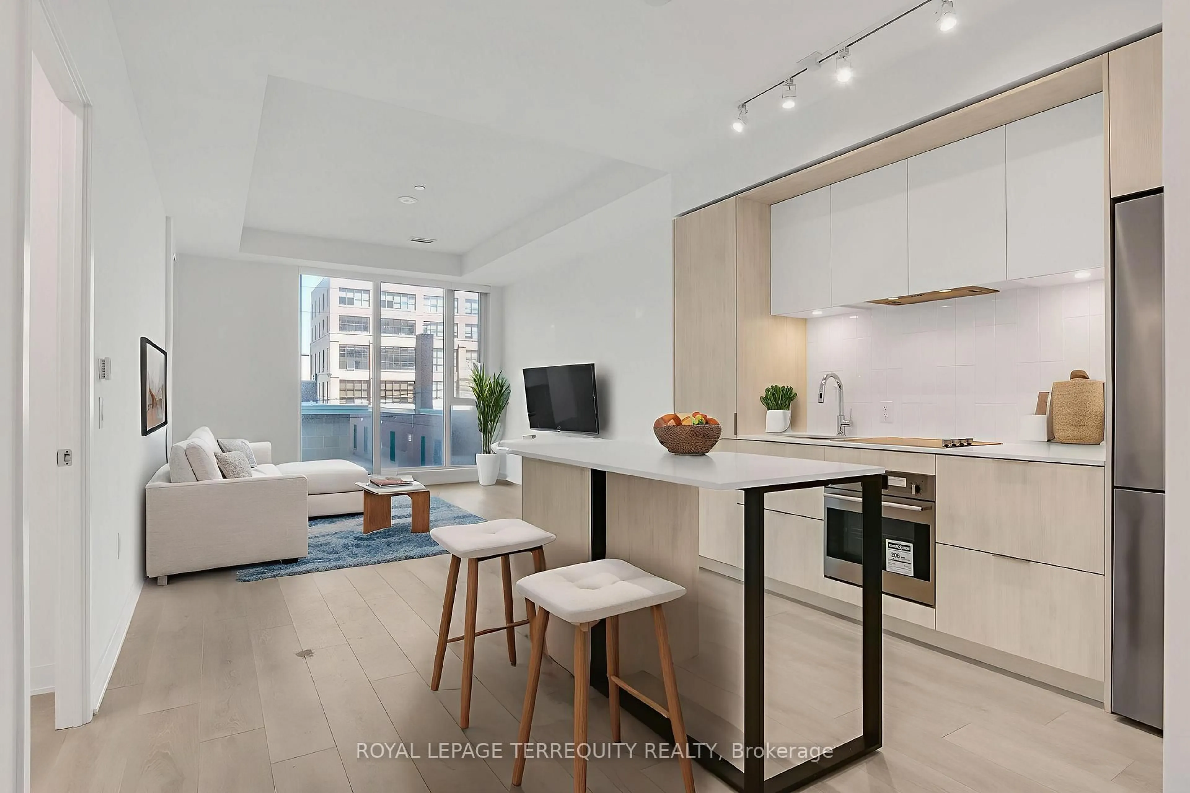 Open concept kitchen, unknown for 130 River St #205, Toronto Ontario M5A 0R8