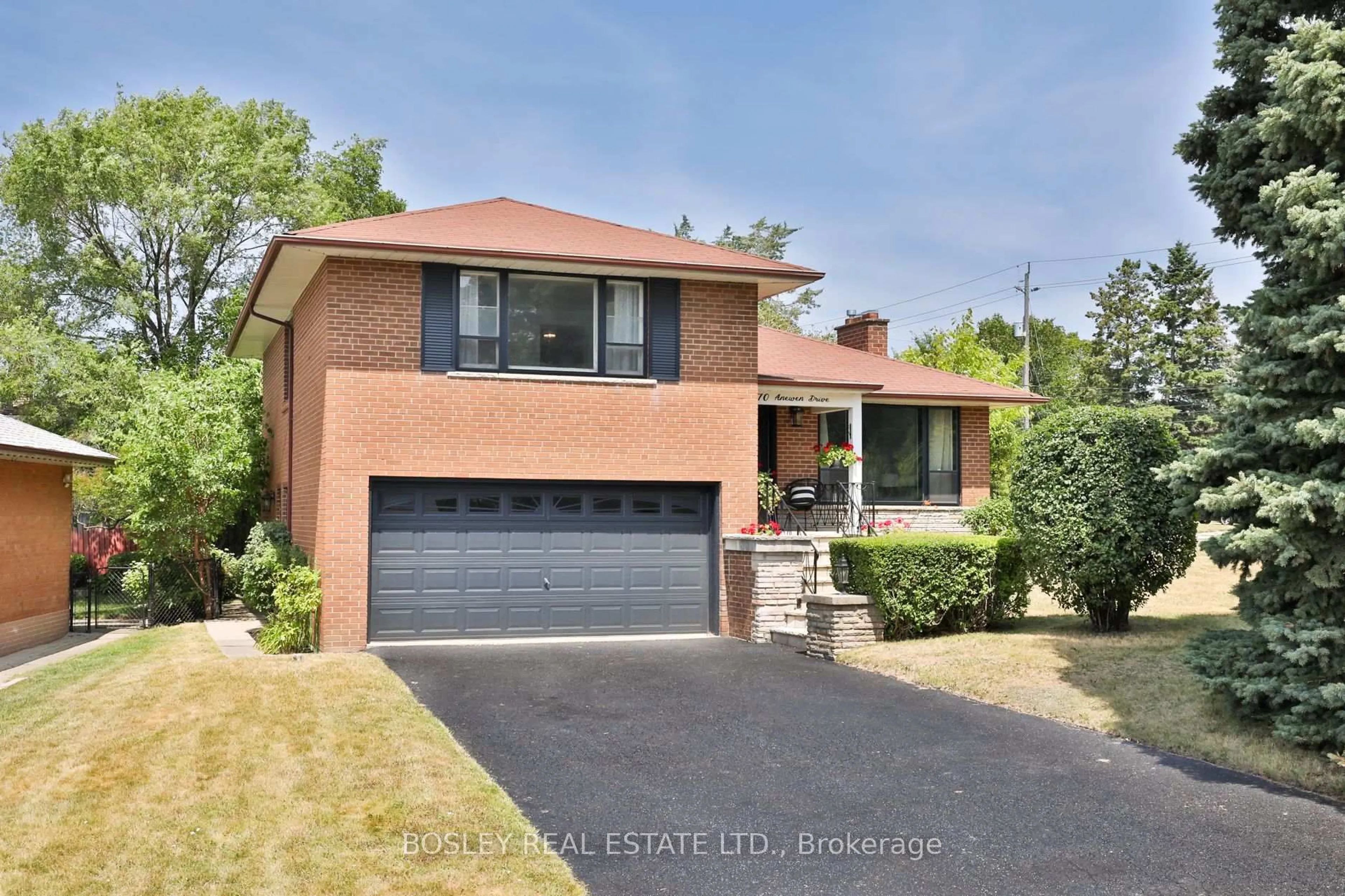 Home with brick exterior material, street for 70 Anewen Dr, Toronto Ontario M4A 1S3