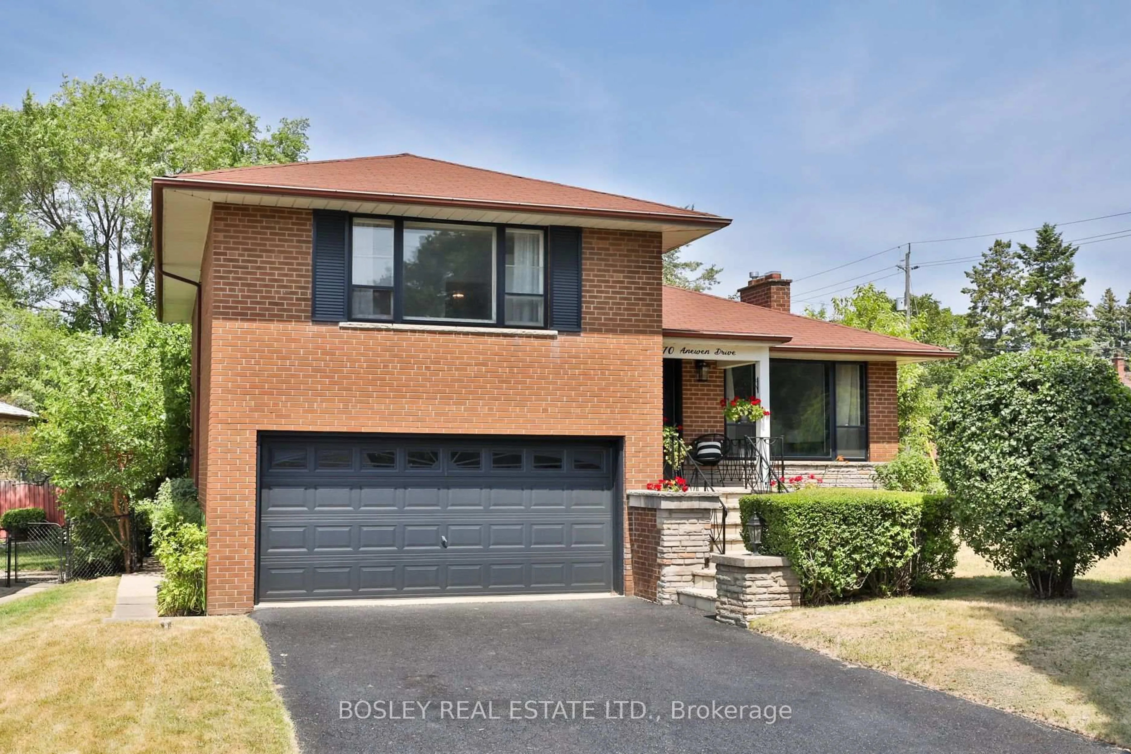 Home with brick exterior material, street for 70 Anewen Dr, Toronto Ontario M4A 1S3