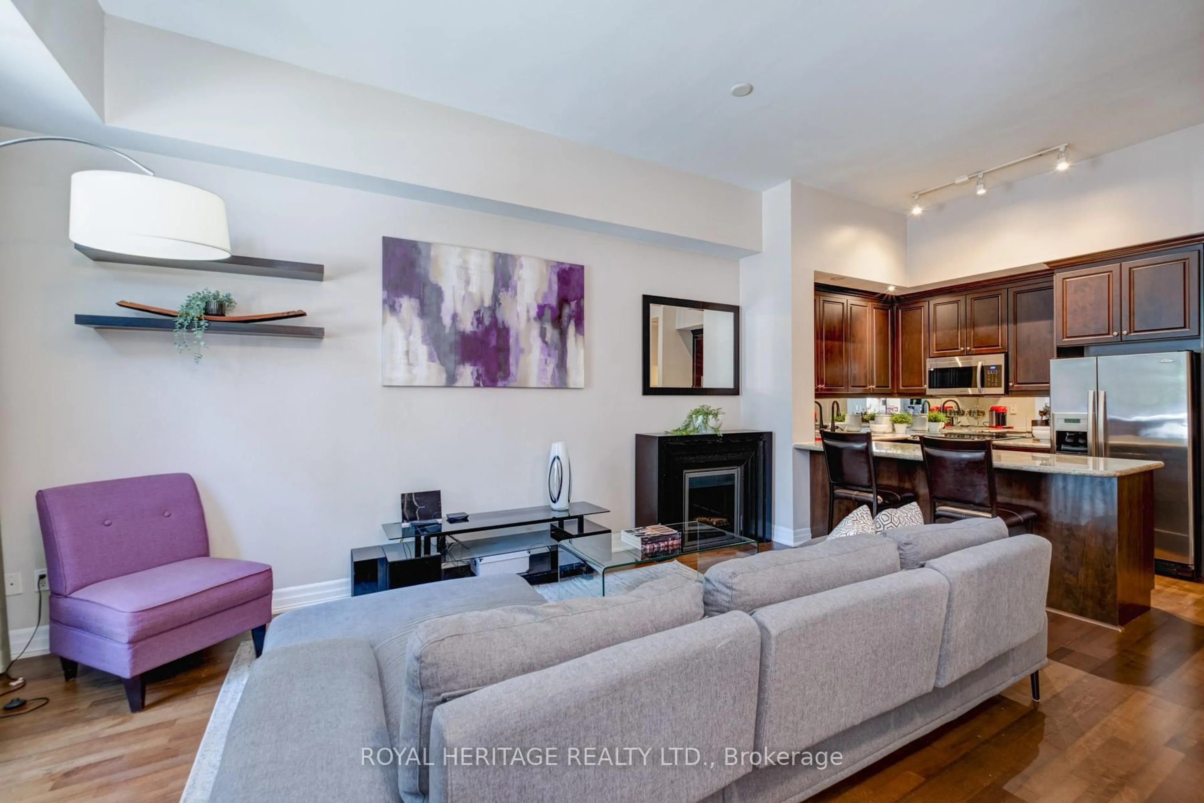 Living room with furniture, unknown for 16 Grand Magazine St #9, Toronto Ontario M5V 1B4