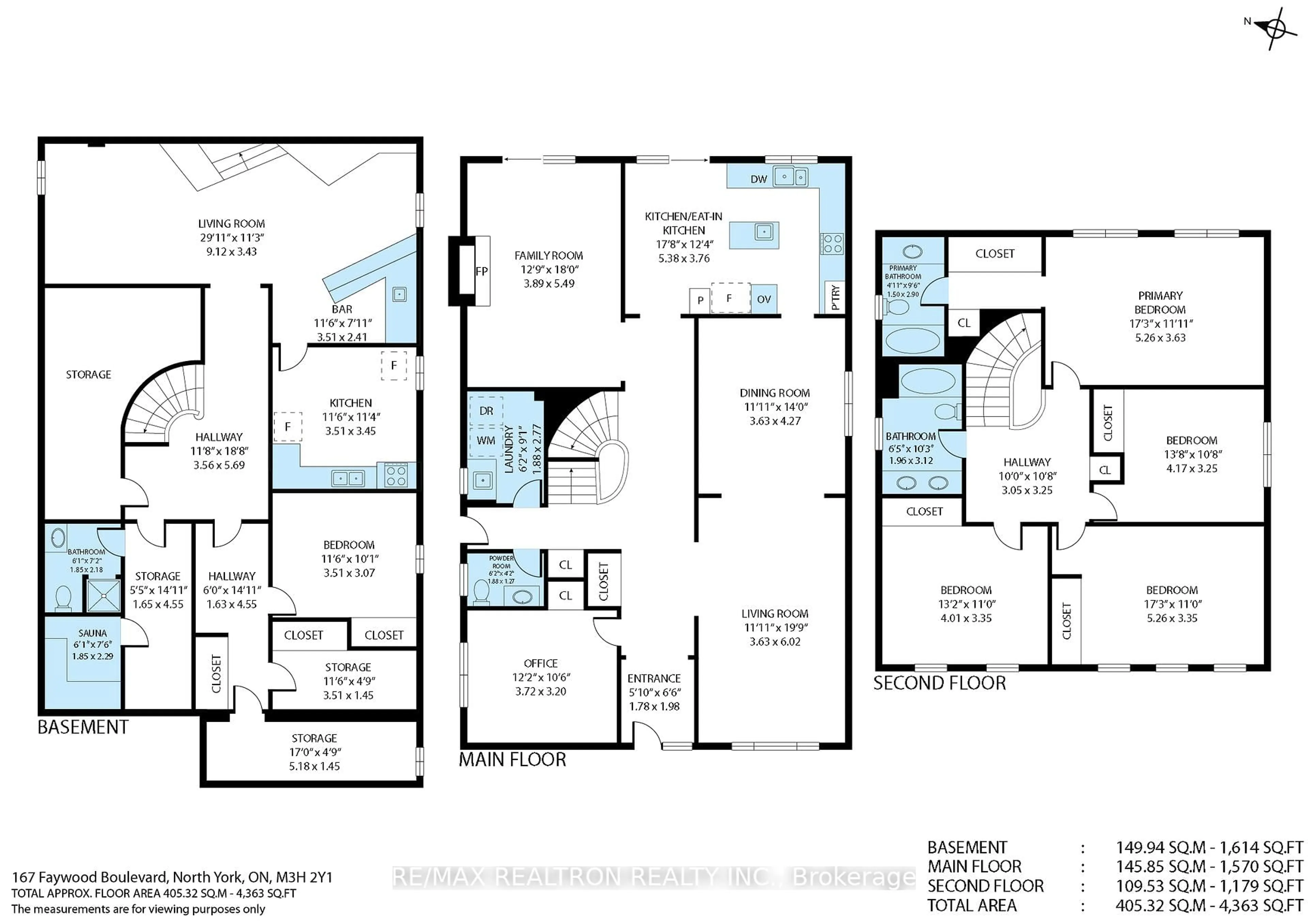 Floor plan for 167 Faywood Blvd, Toronto Ontario M3H 2Y1