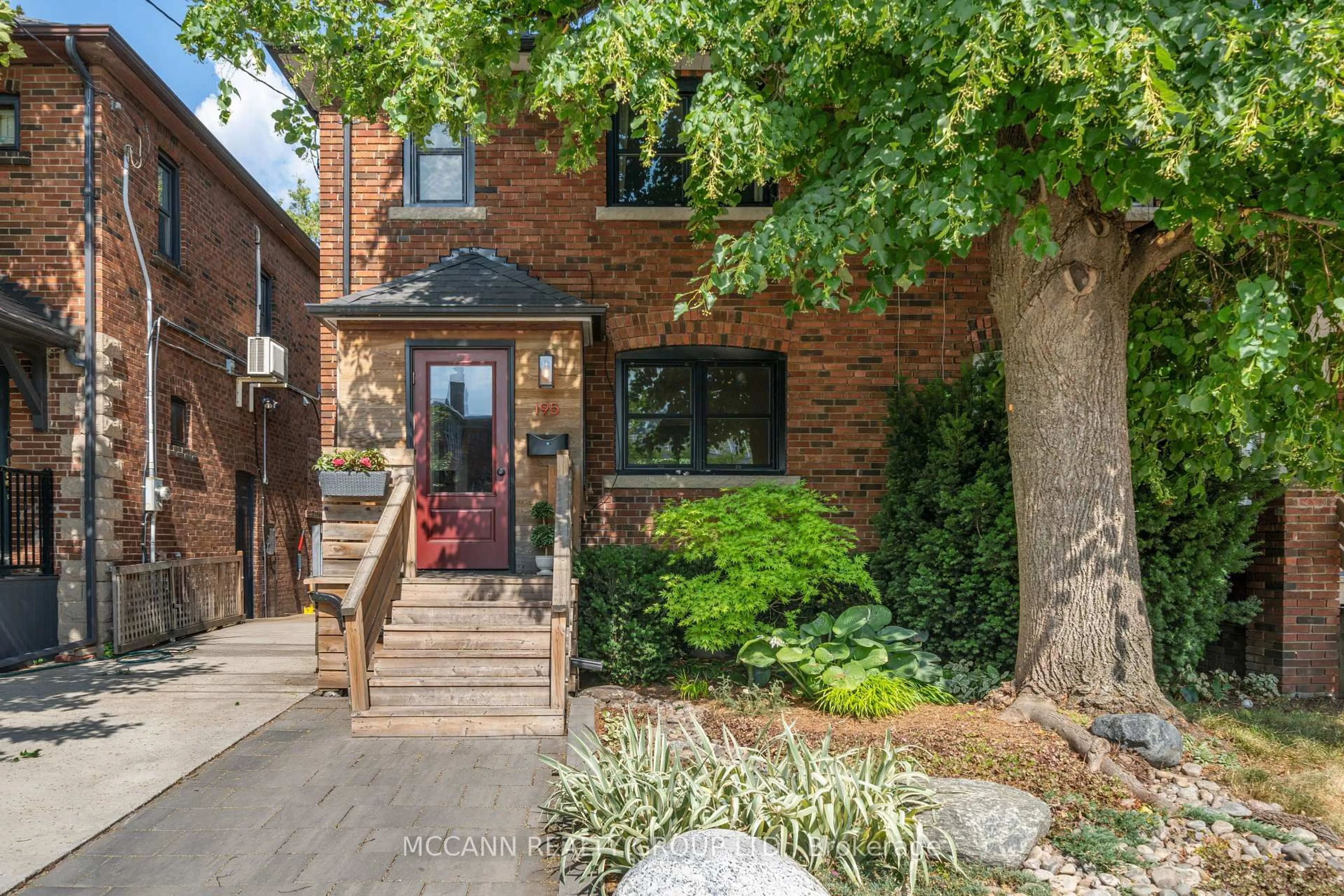 Home with brick exterior material, street for 195 Greer Rd, Toronto Ontario M5M 3N4