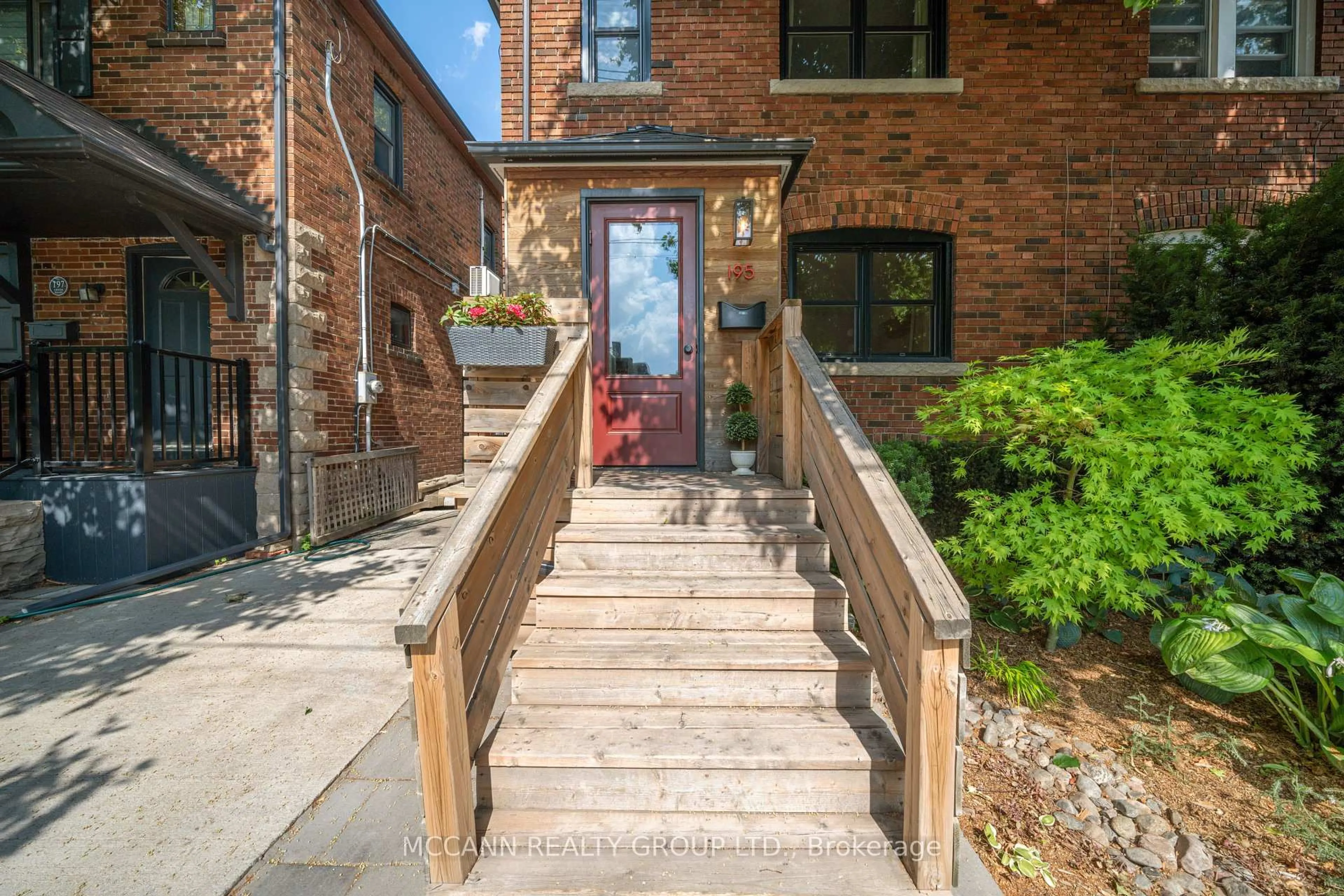 Home with brick exterior material, street for 195 Greer Rd, Toronto Ontario M5M 3N4