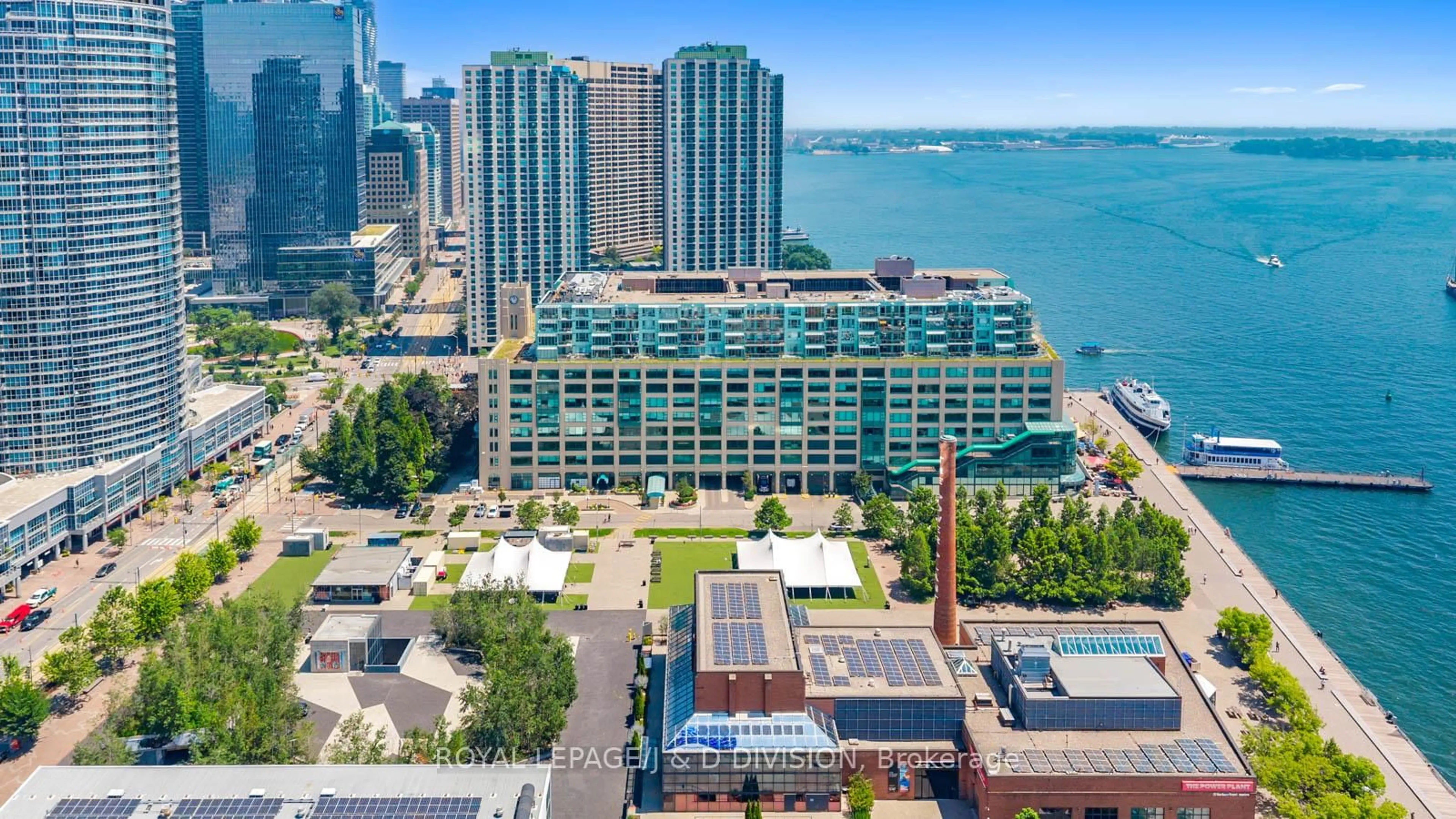 A pic from outside/outdoor area/front of a property/back of a property/a pic from drone, city buildings view from balcony for 211 Queens Quay #1201, Toronto Ontario M5J 2M6