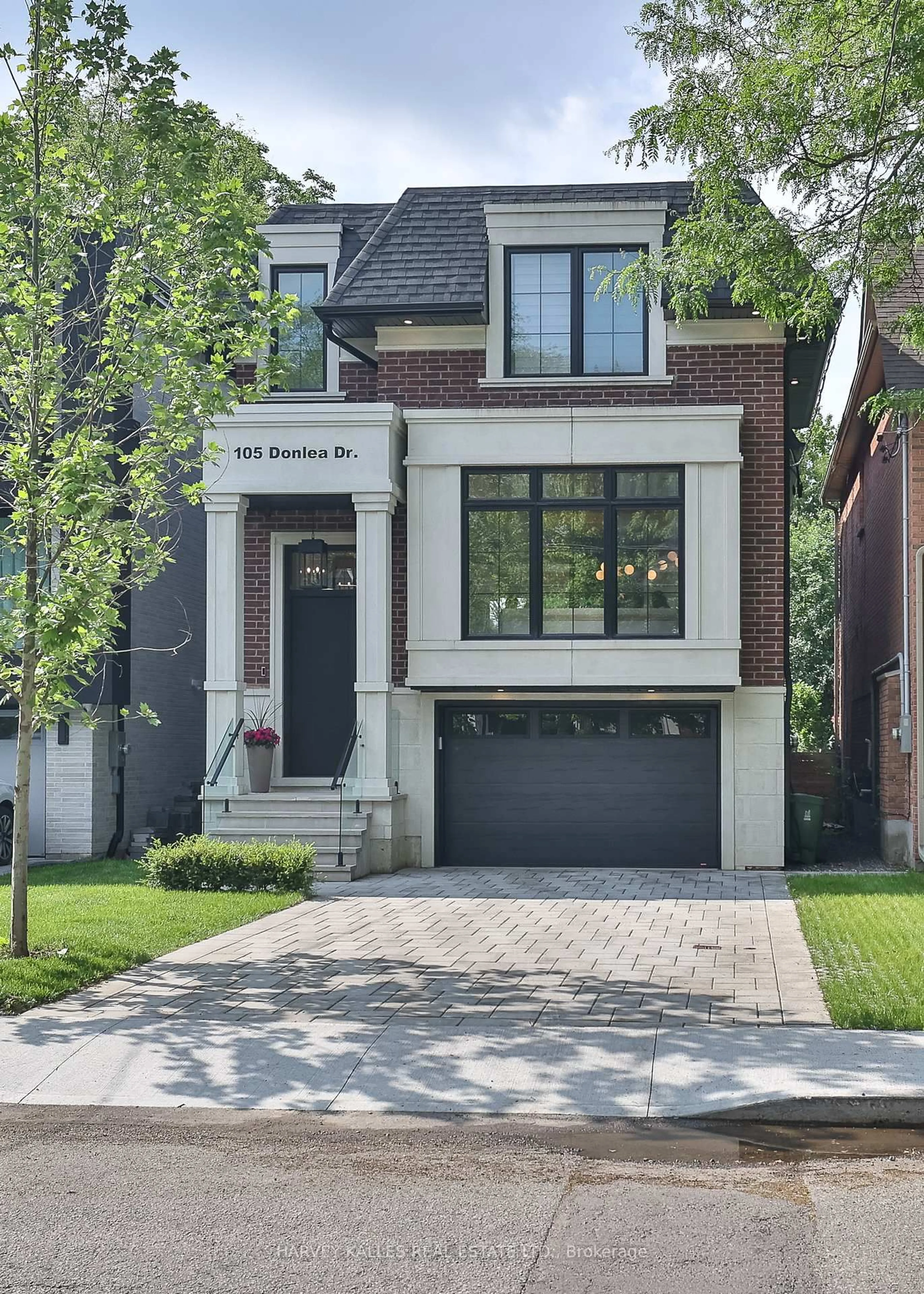 Home with brick exterior material, street for 105 Donlea Dr, Toronto Ontario M4G 2M6