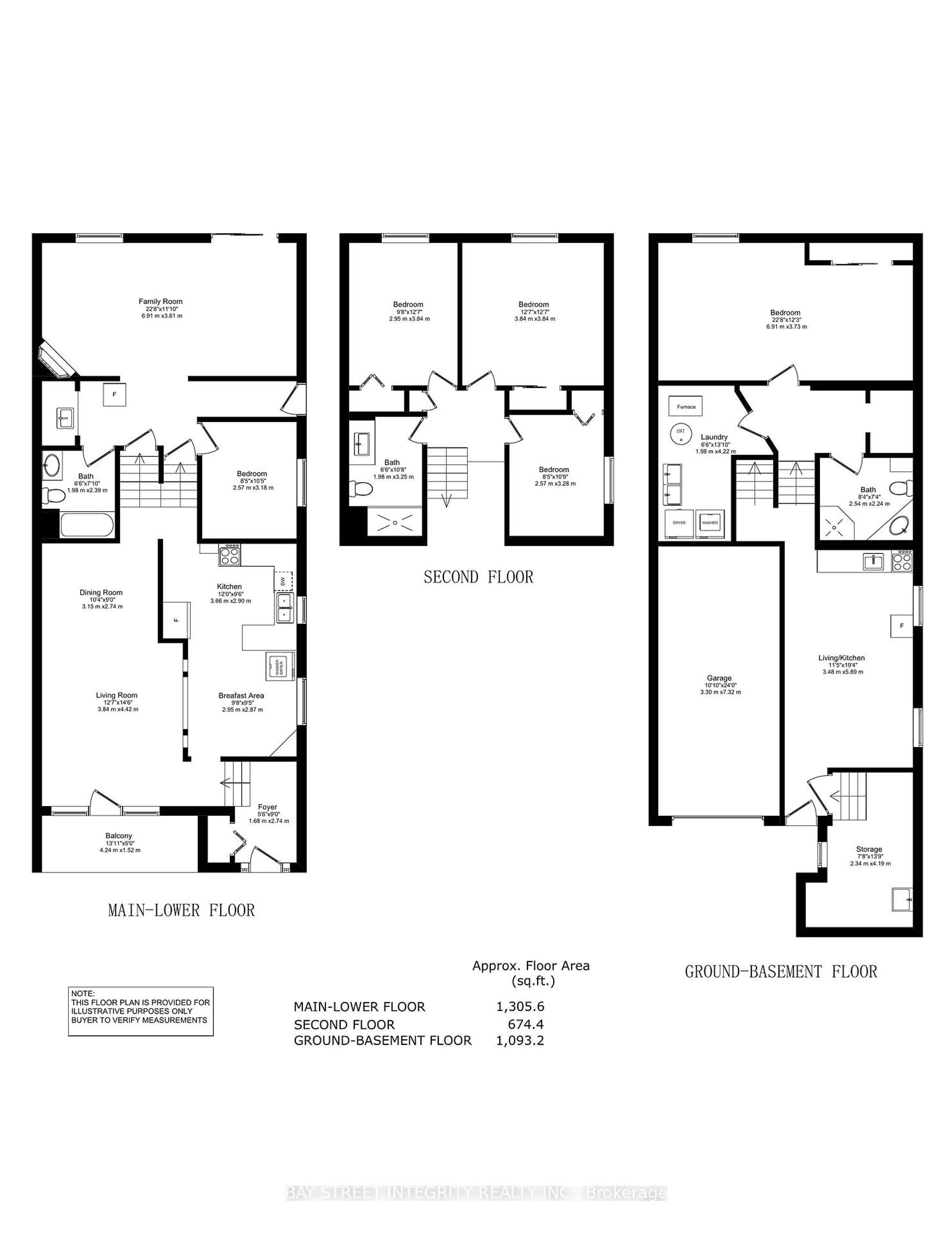 Floor plan for 108 Bowhill Cres, Toronto Ontario M2J 3S2