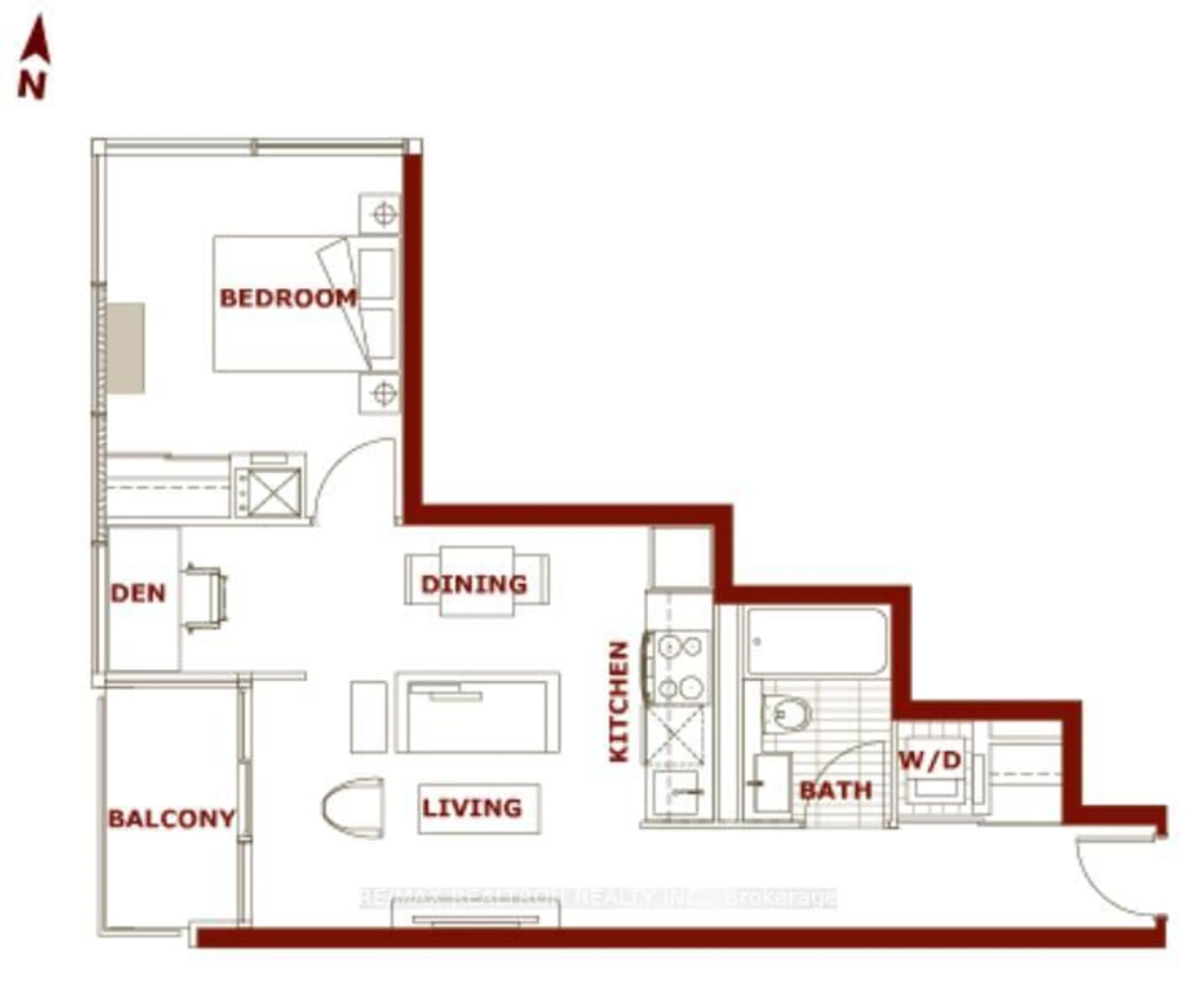 Floor plan for 25 Telegram Mews #2112, Toronto Ontario M5V 3Z1