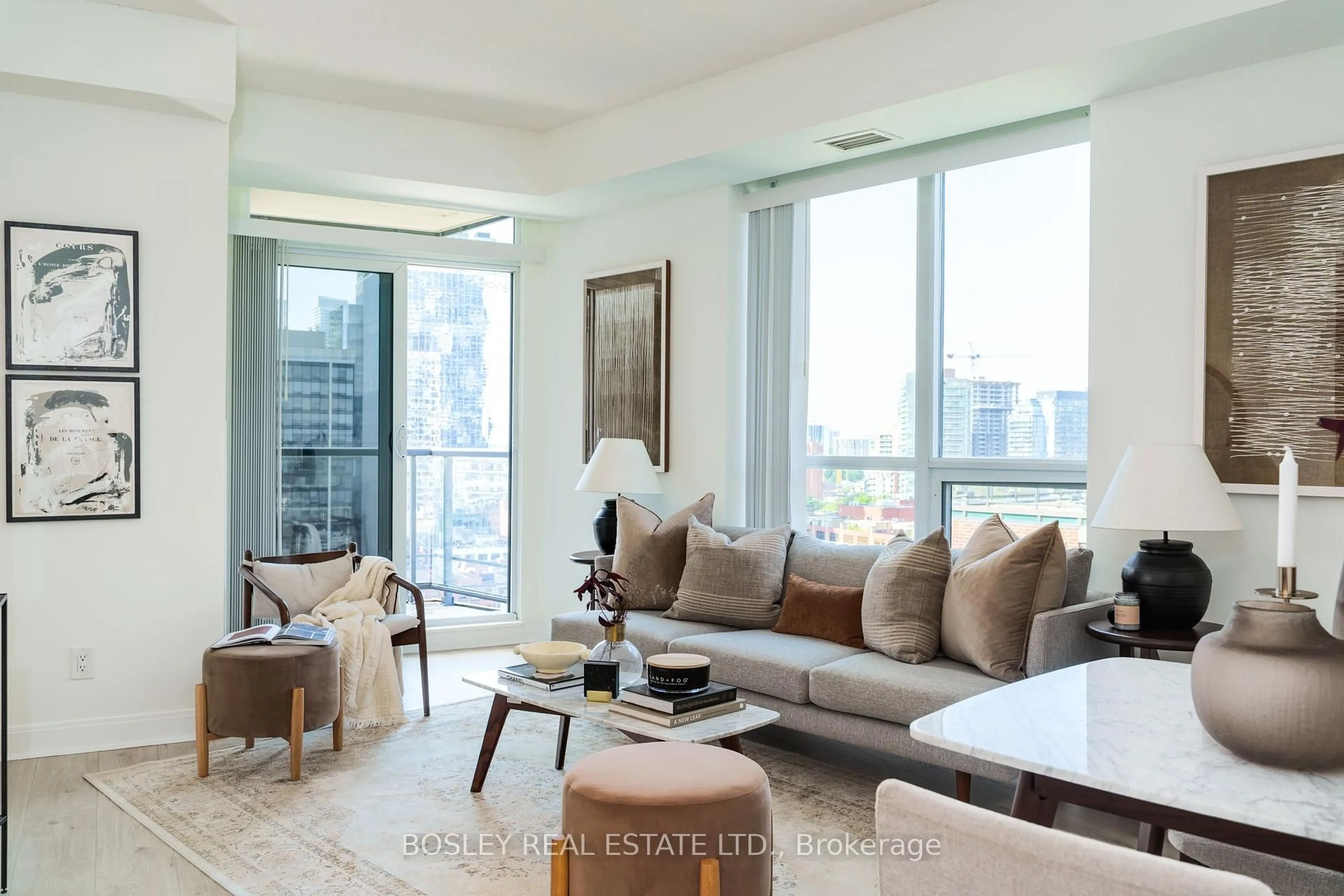 Living room with furniture, unknown for 1 Scott St #1709, Toronto Ontario M5E 1A1