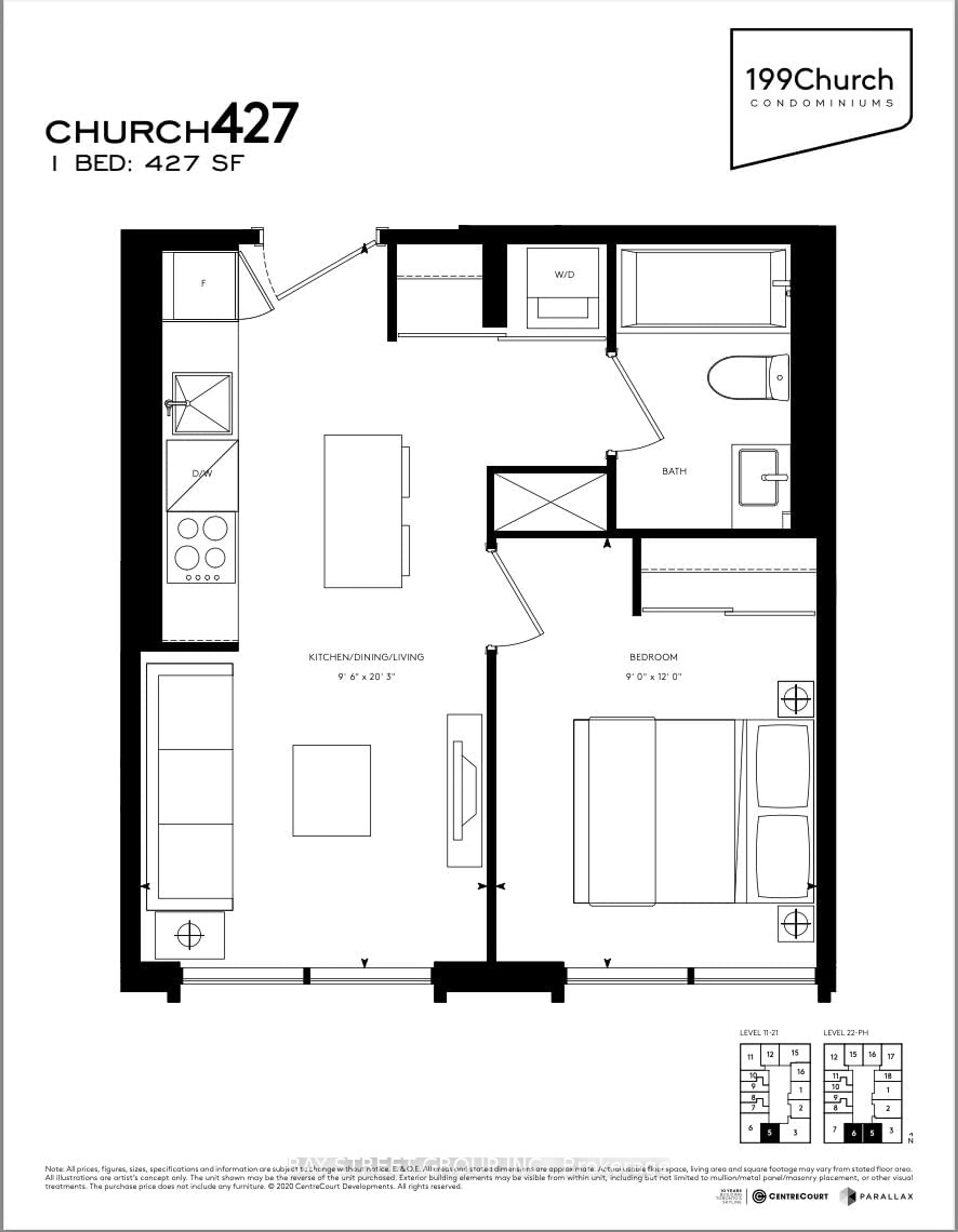 Floor plan for 82 Dalhousie St #2005, Toronto Ontario M5B 0C5