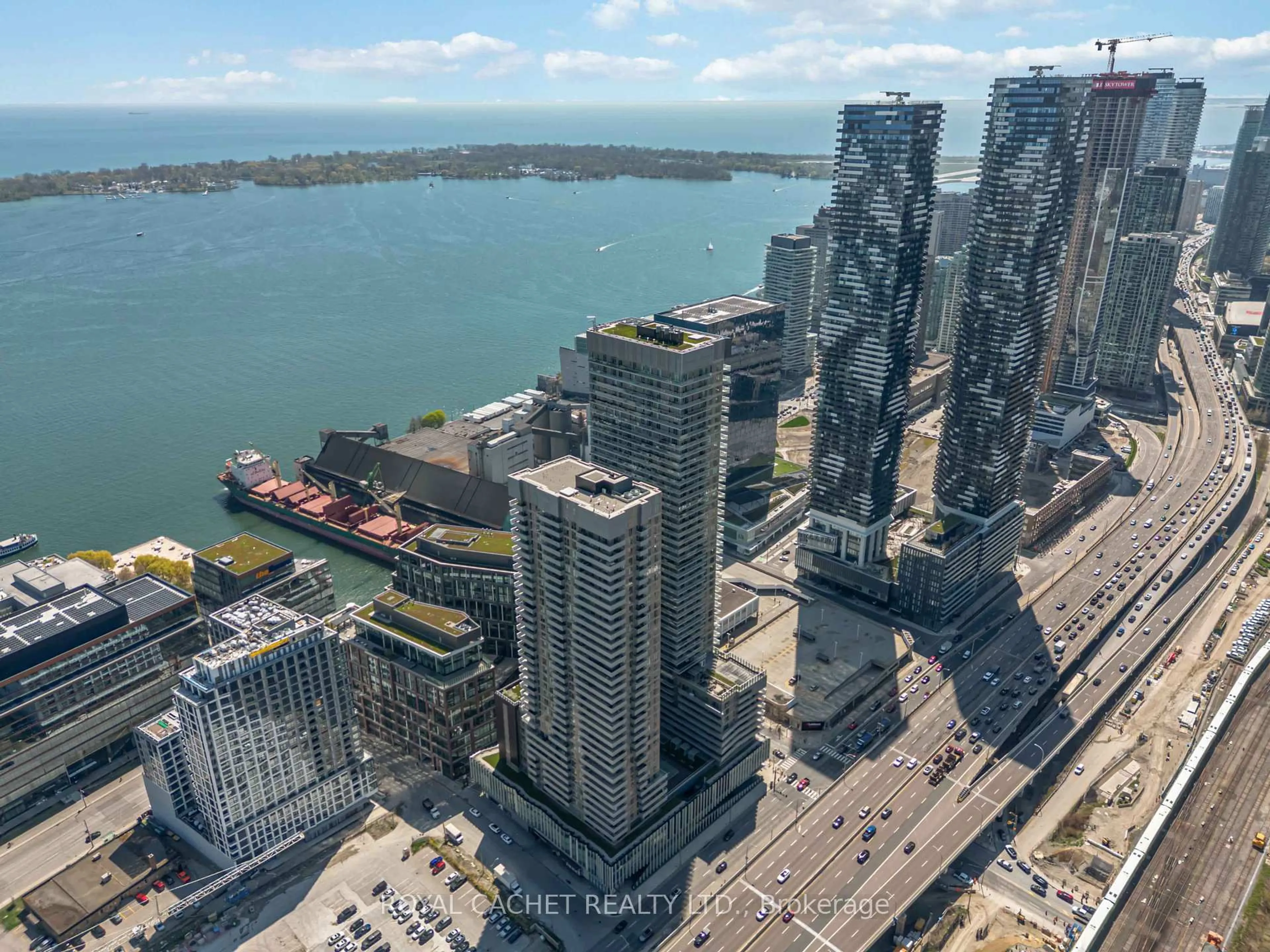 A pic from outside/outdoor area/front of a property/back of a property/a pic from drone, city buildings view from balcony for 15 Lower Jarvis St #2110, Toronto Ontario M5E 0C4