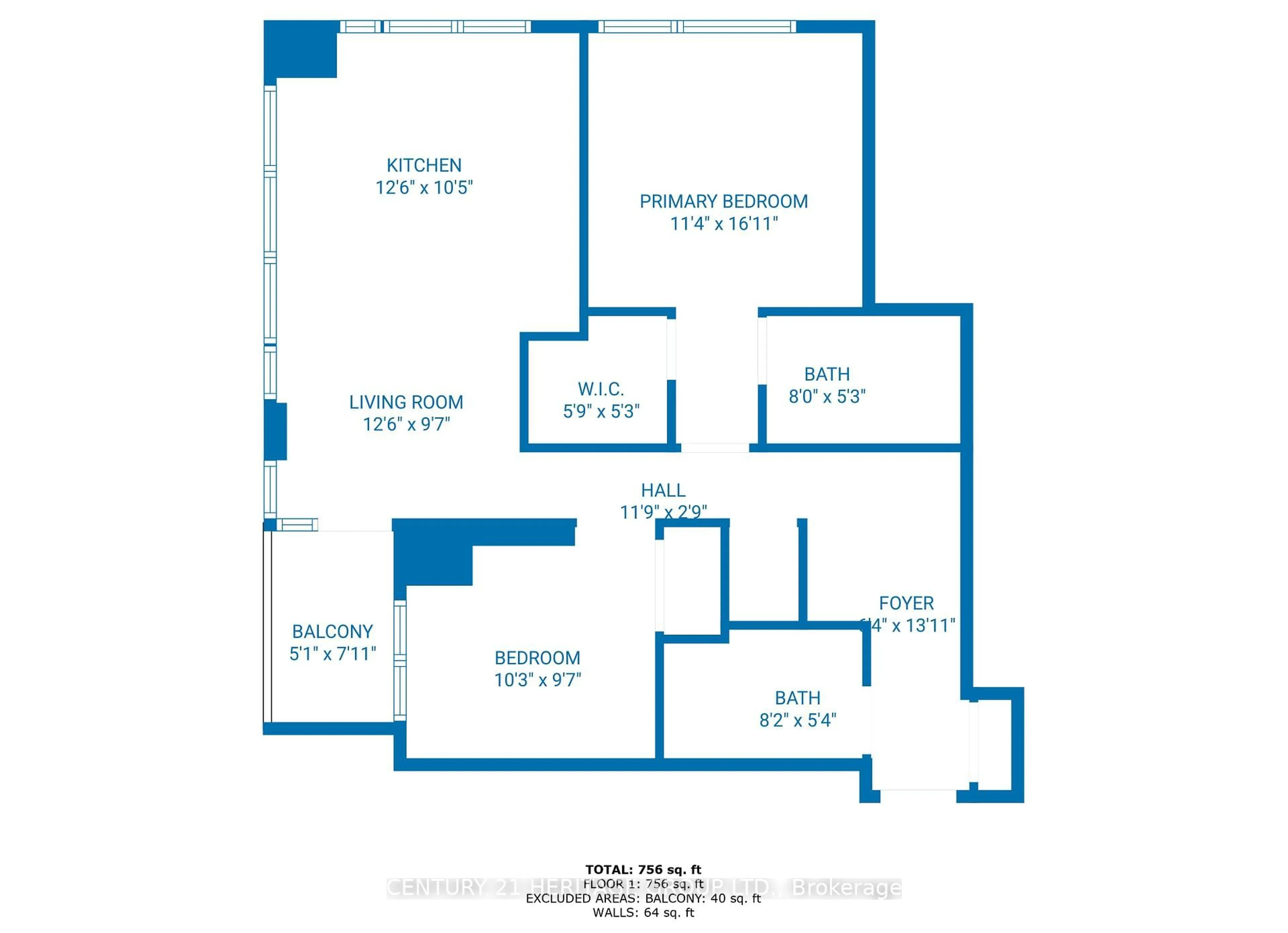 Floor plan for 5 Sheppard Ave #3117, Toronto Ontario M2N 0G4