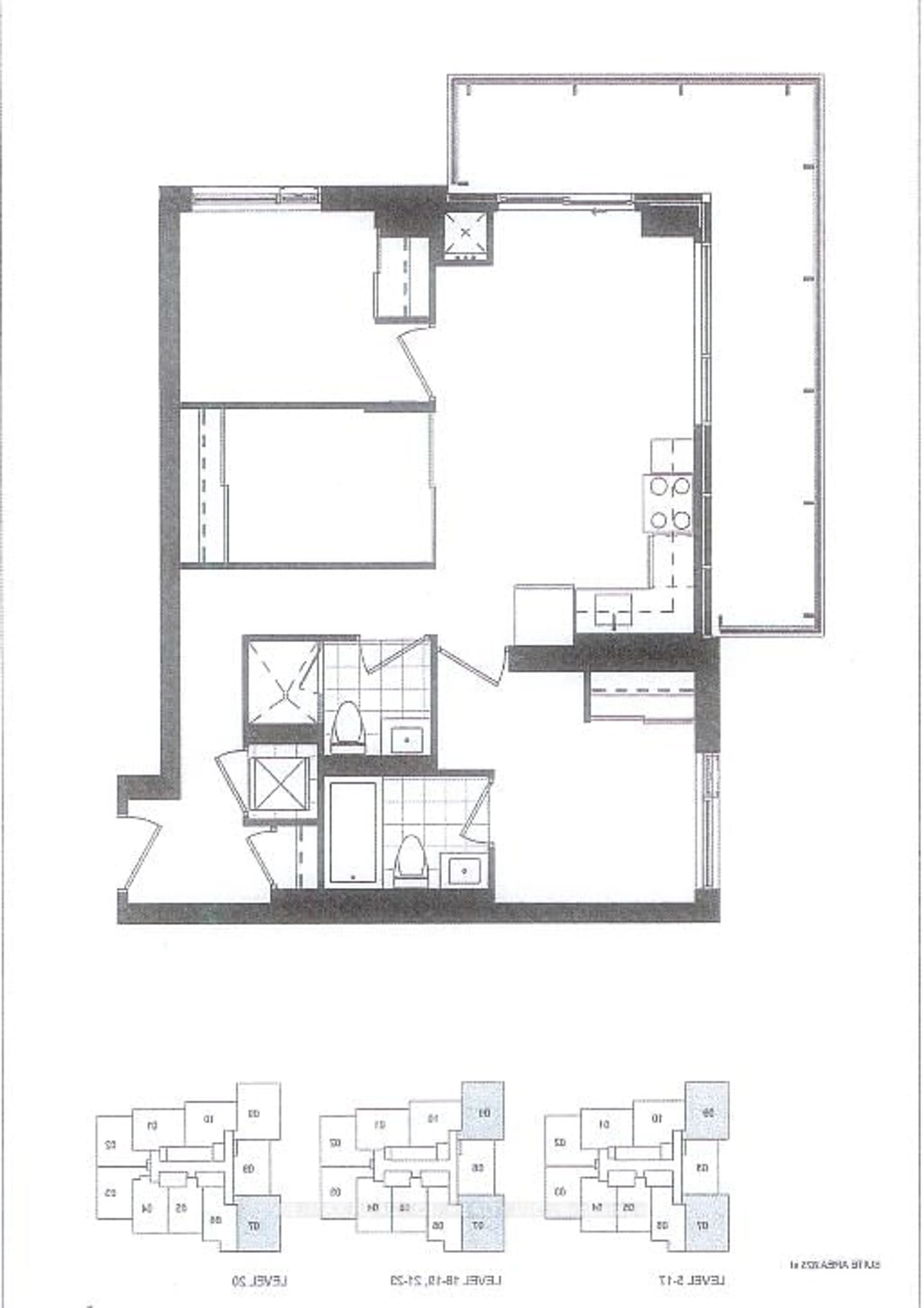 Floor plan for 25 Holly St #507, Toronto Ontario M4S 0E1
