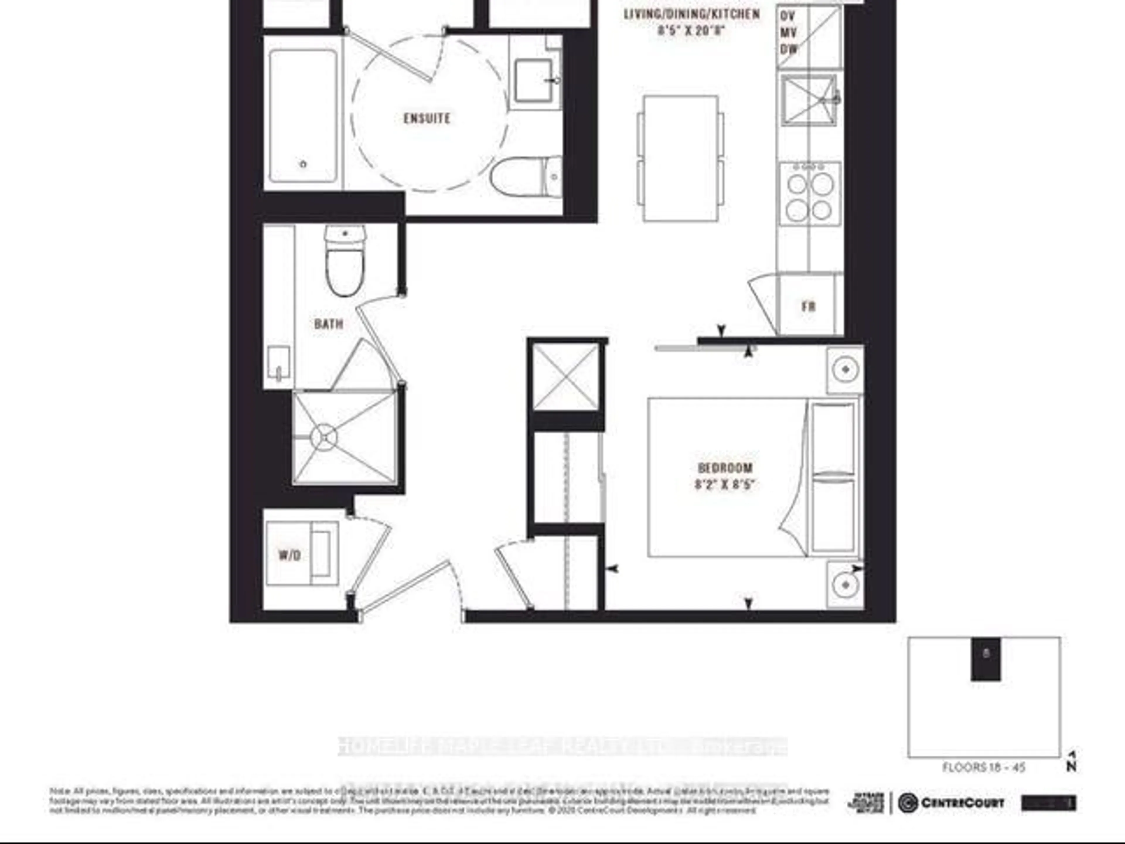 Floor plan for 319 Jarvis St #4816, Toronto Ontario M5B 0C8