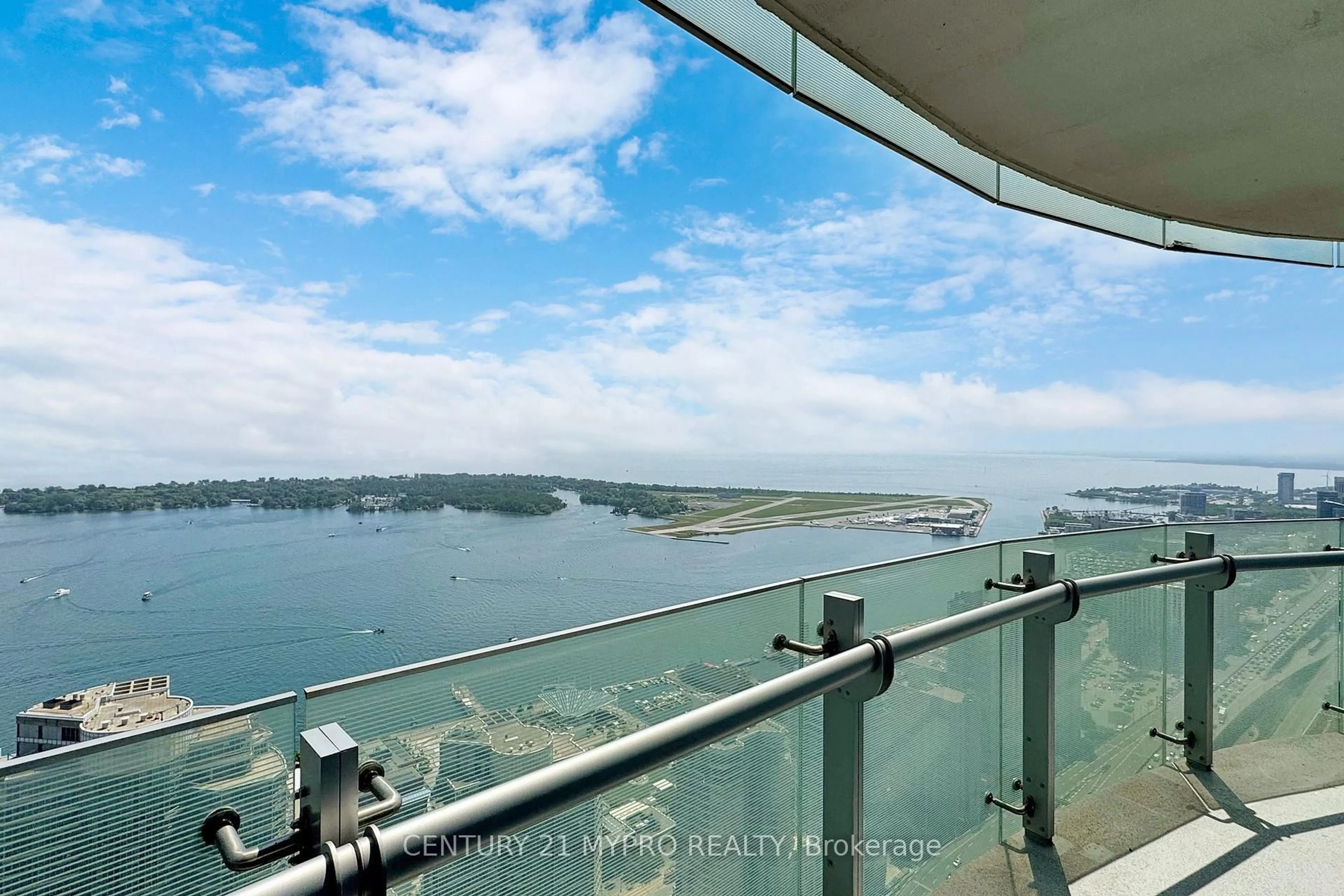 Balcony in the apartment, water/lake/river/ocean view for 12 York St #5304, Toronto Ontario M5J 0A9