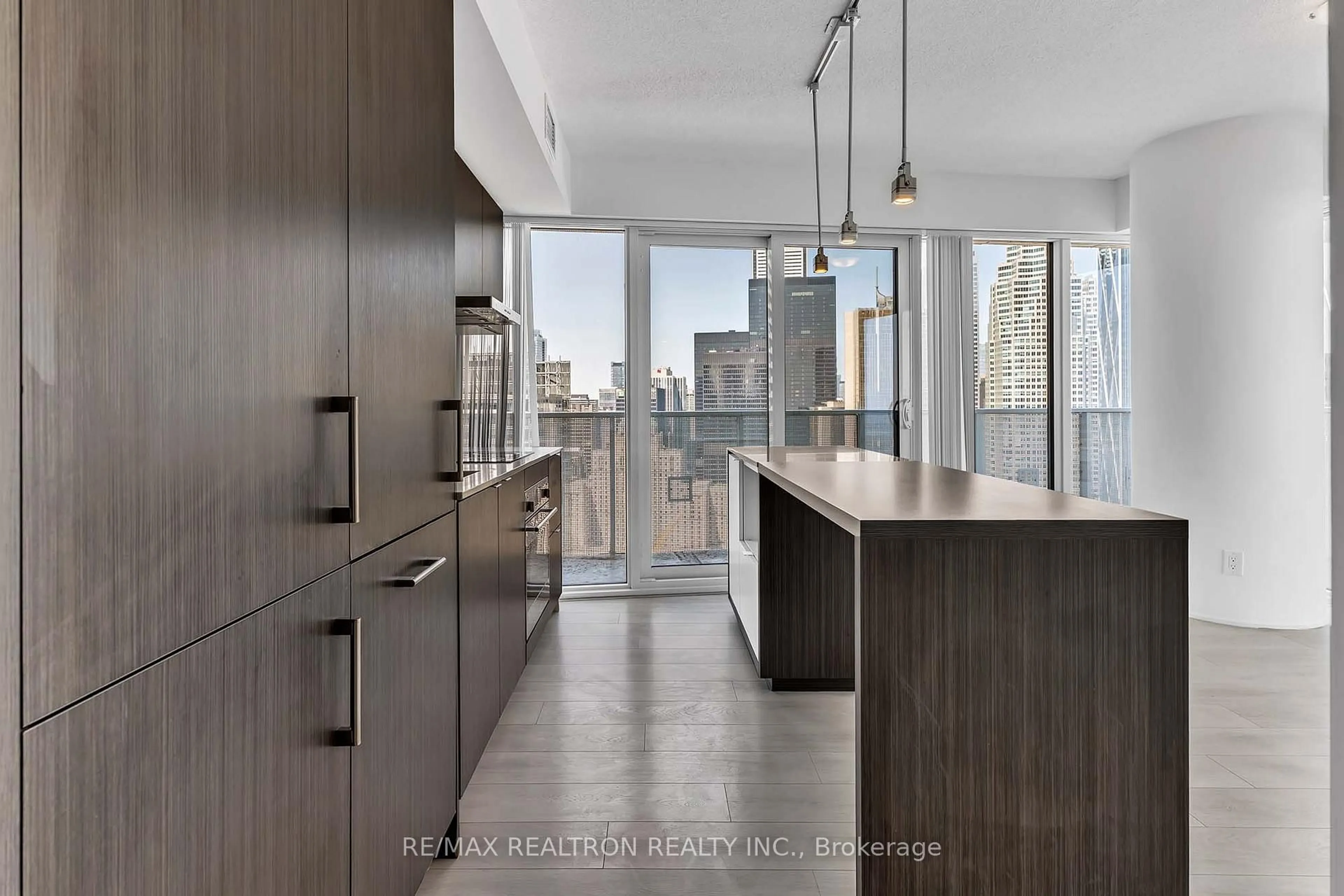 Contemporary kitchen, cement floor for 88 Harbour St #4004, Toronto Ontario M5J 1B7