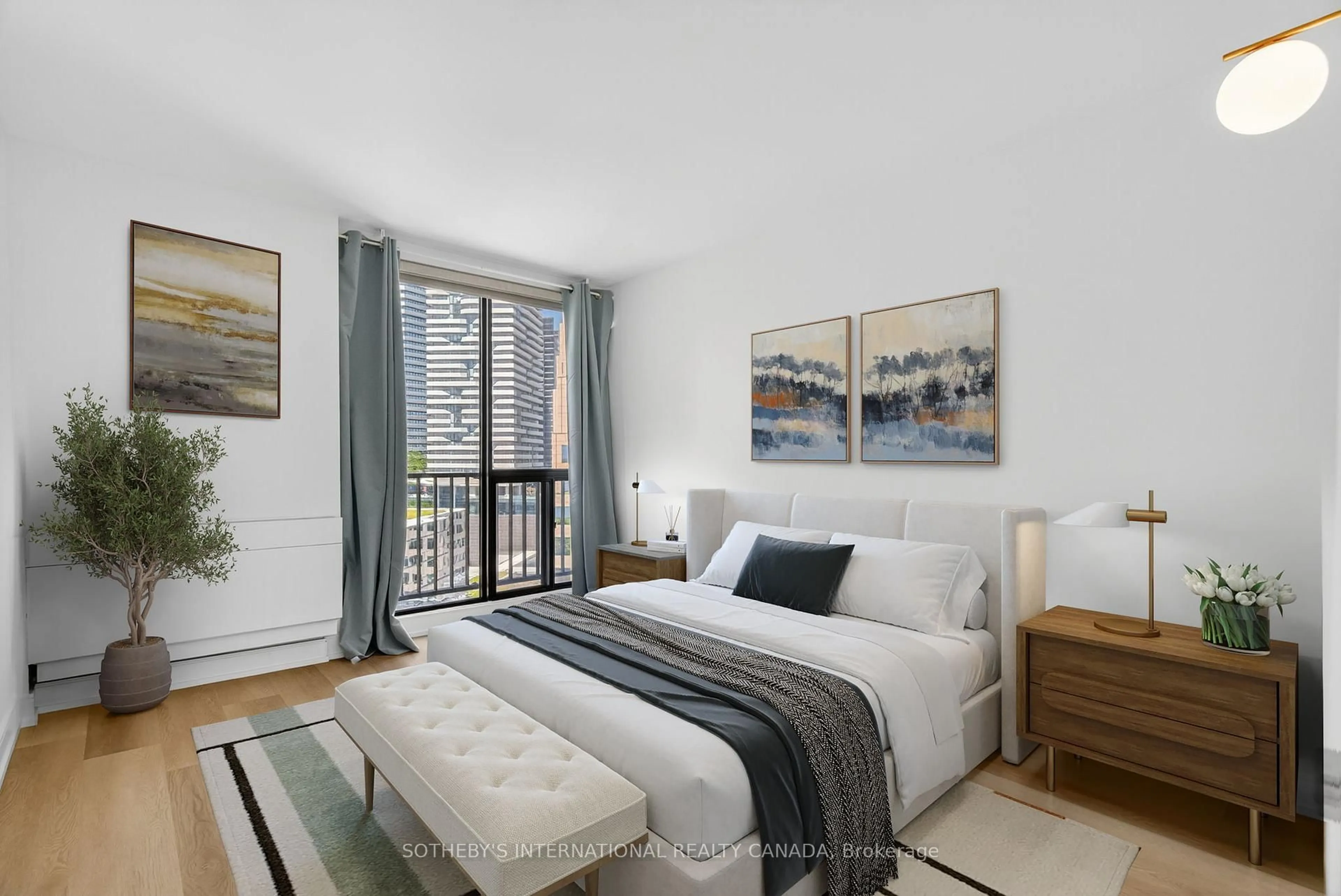 Bedroom with bed, unknown for 33 Harbour Sq #1423, Toronto Ontario M5J 2G2