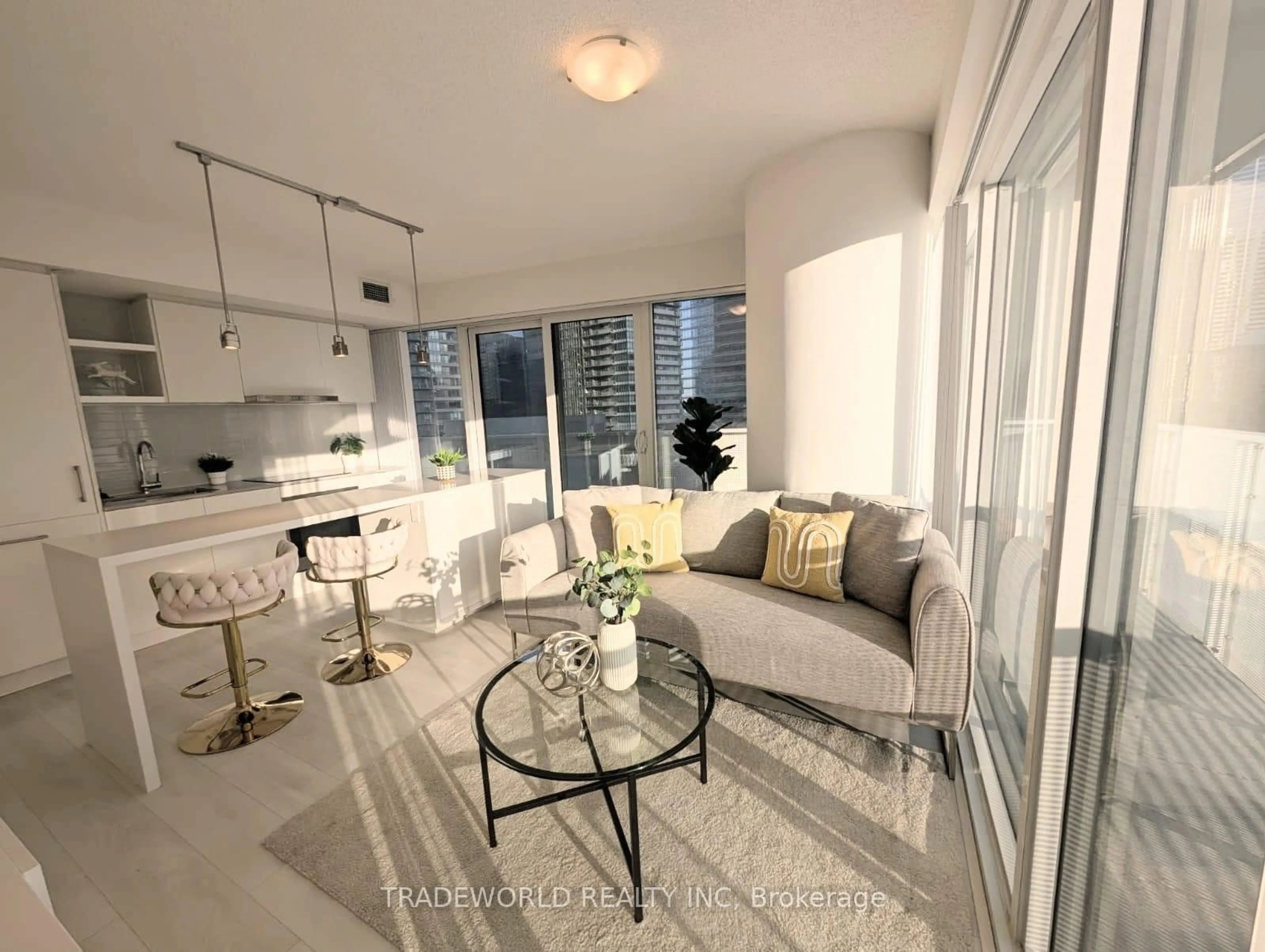Living room with furniture, unknown for 88 Harbour St #1404, Toronto Ontario M5J 0C3