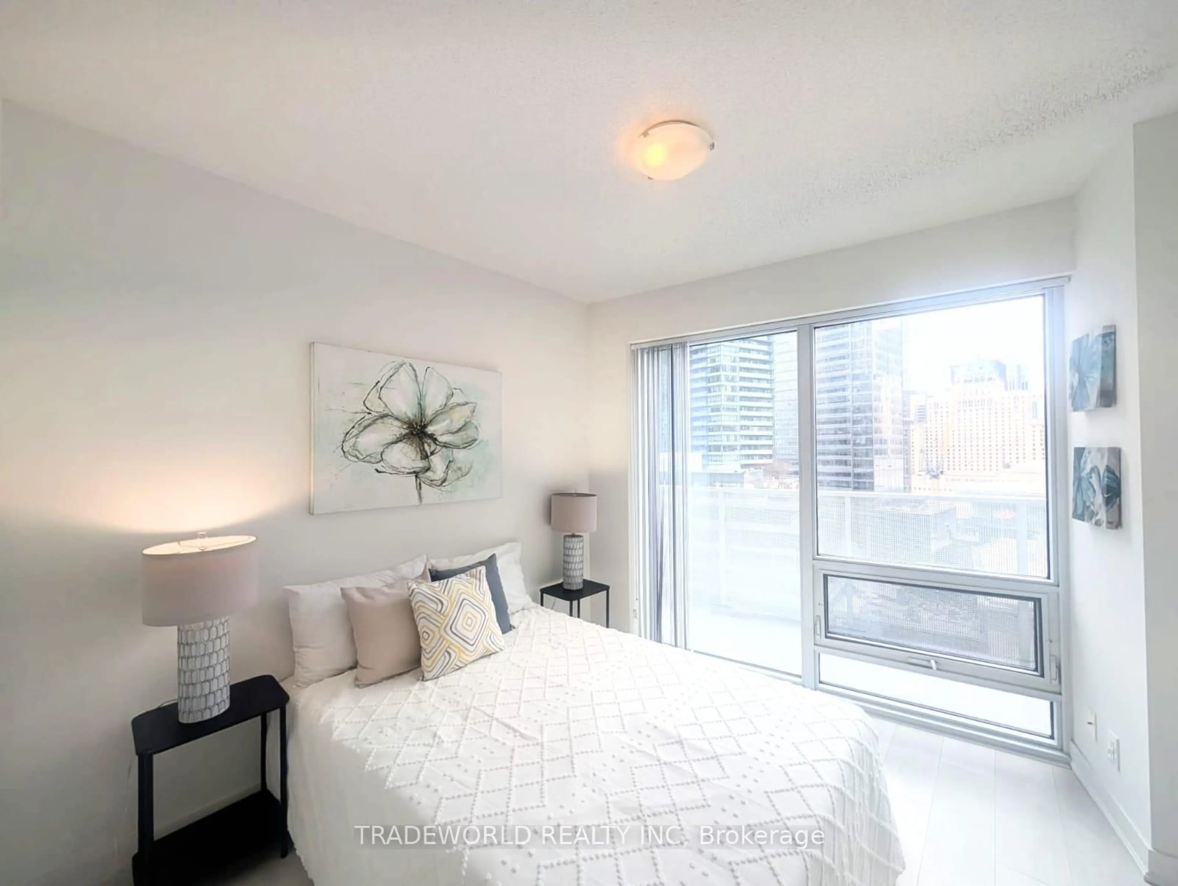 Bedroom with bed, unknown for 88 Harbour St #1404, Toronto Ontario M5J 0C3