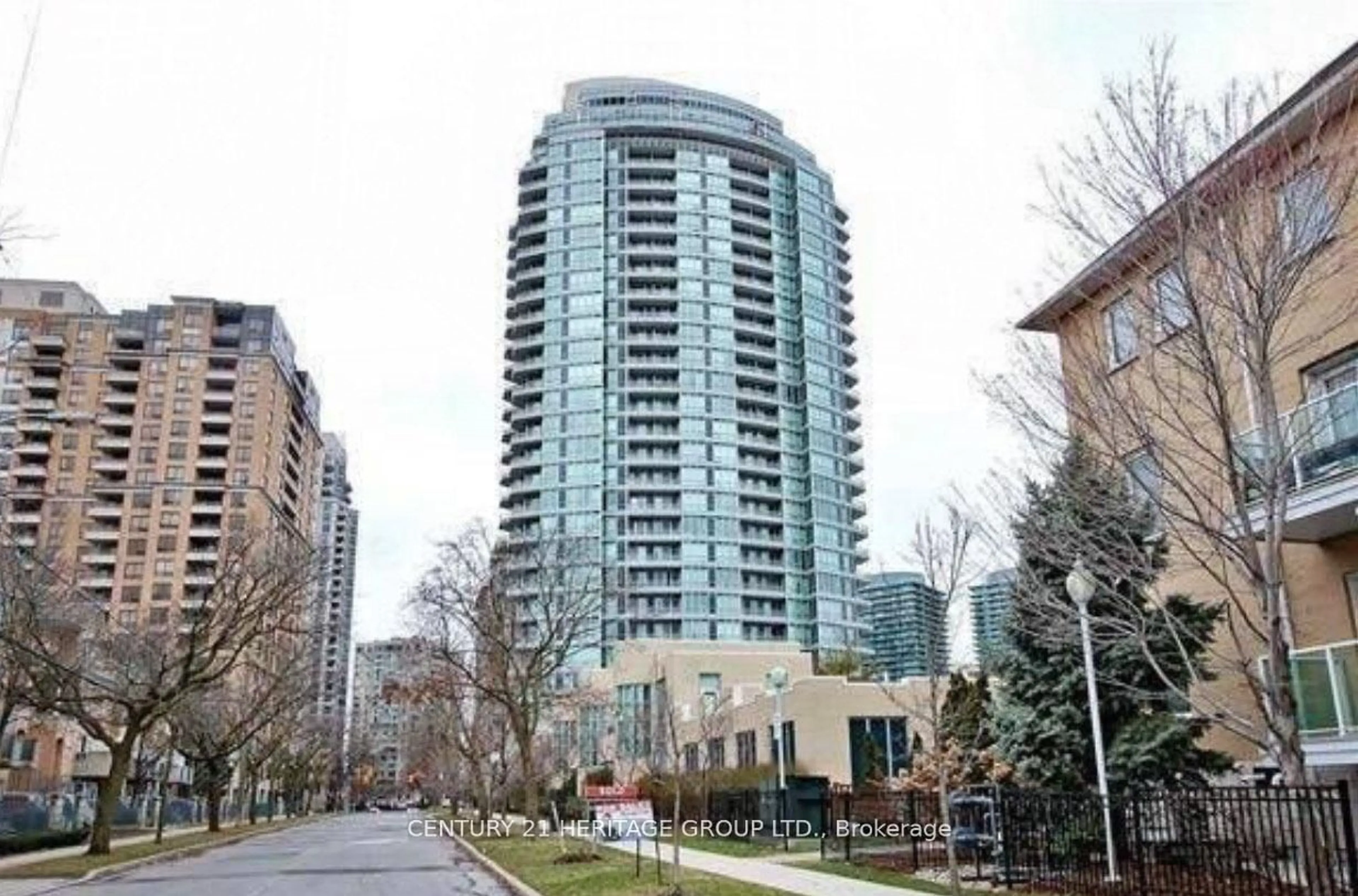 Patio, city buildings view from balcony for 60 Byng Ave #606, Toronto Ontario M2N 7K3