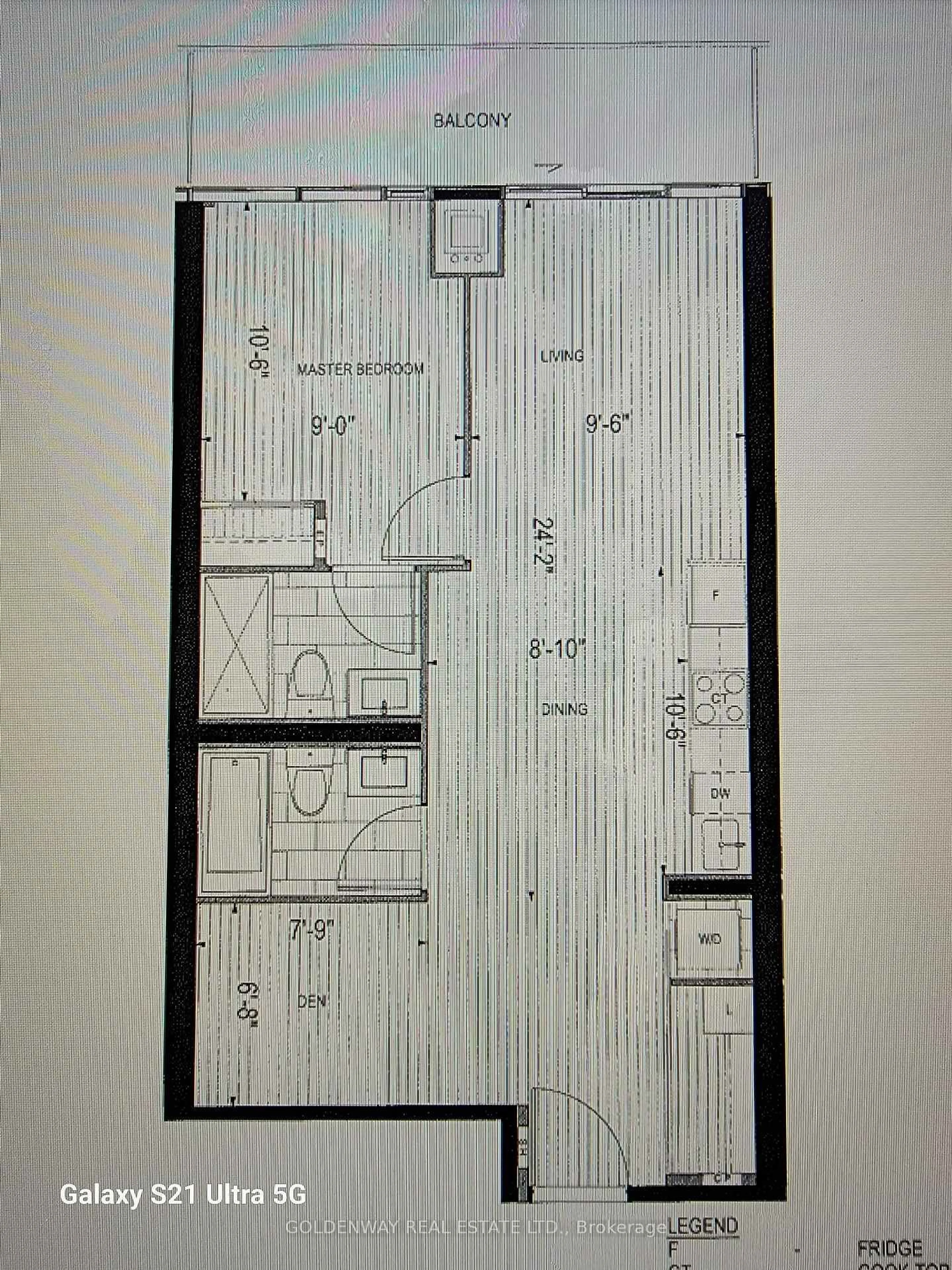 Floor plan for 575 Bloor St #2009, Toronto Ontario M4W 0B2