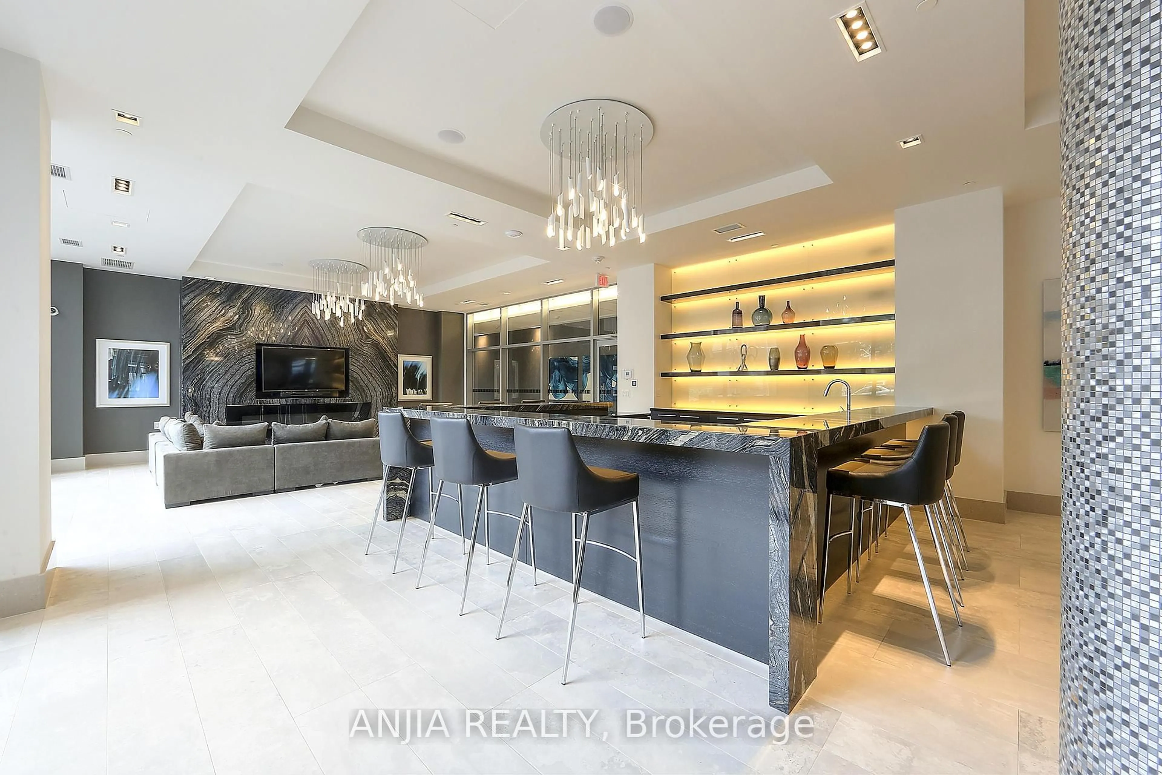 Contemporary kitchen, ceramic/tile floor for 525 Adelaide St #PH11, Toronto Ontario M5V 1T6