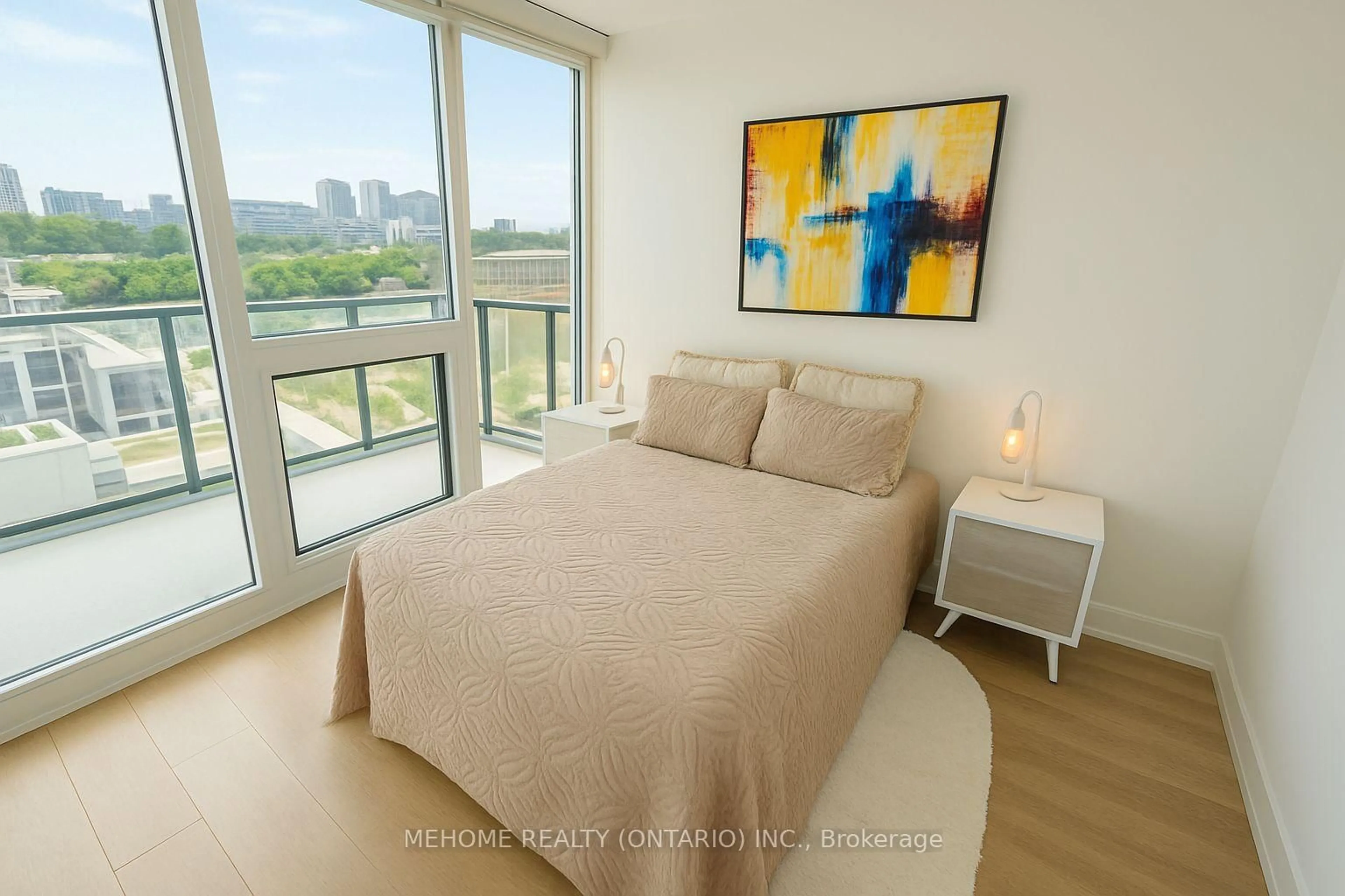 Bedroom with bed, unknown for 95 Mcmahon Dr #1208, Toronto Ontario M2K 0H2