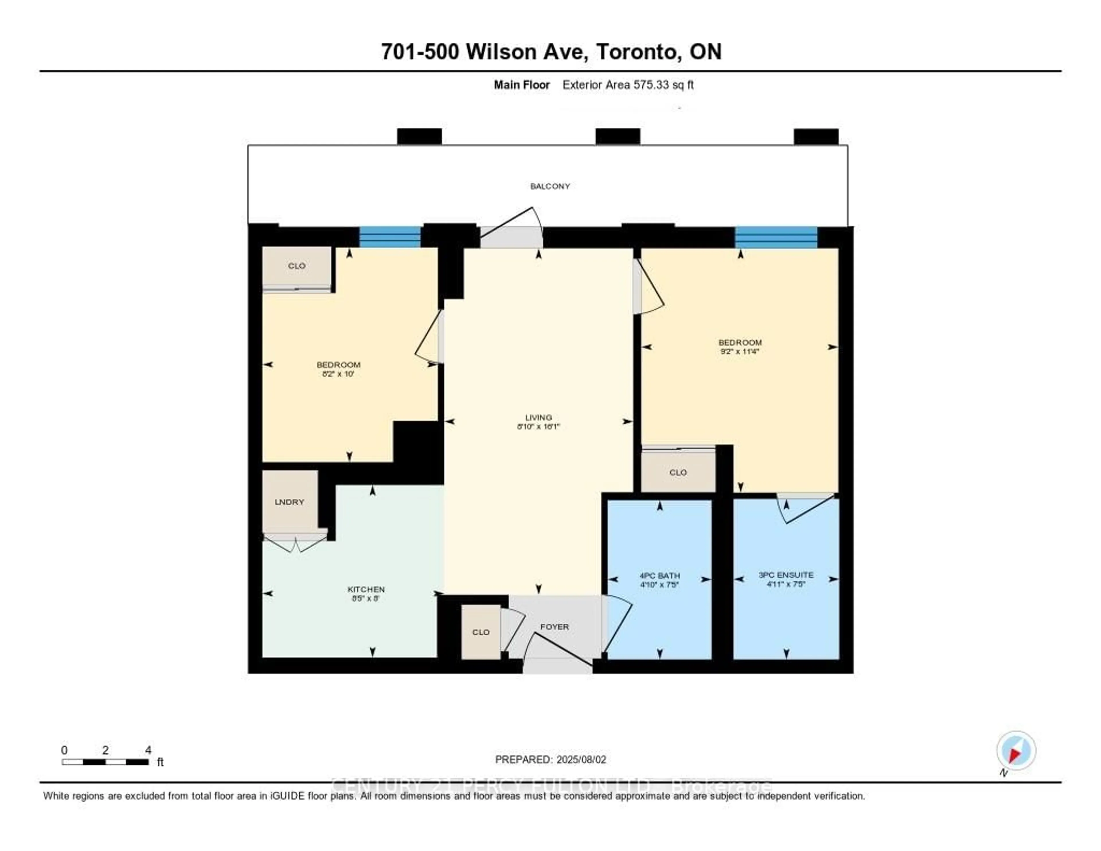 Floor plan for 500 Wilson Ave #701, Toronto Ontario M3H 0E5