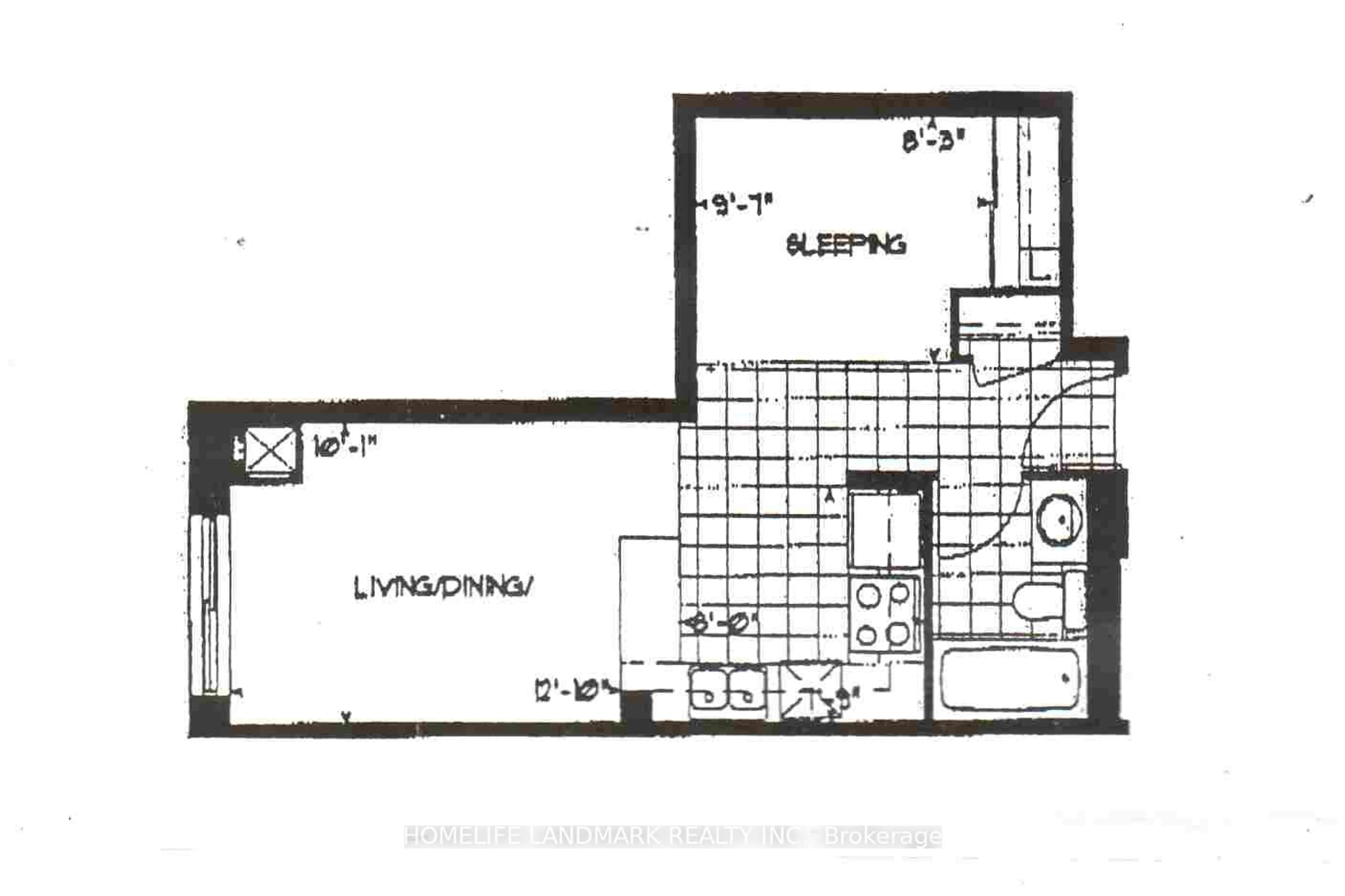 Floor plan for 650 Lawrence Ave #314, Toronto Ontario M6A 3E8