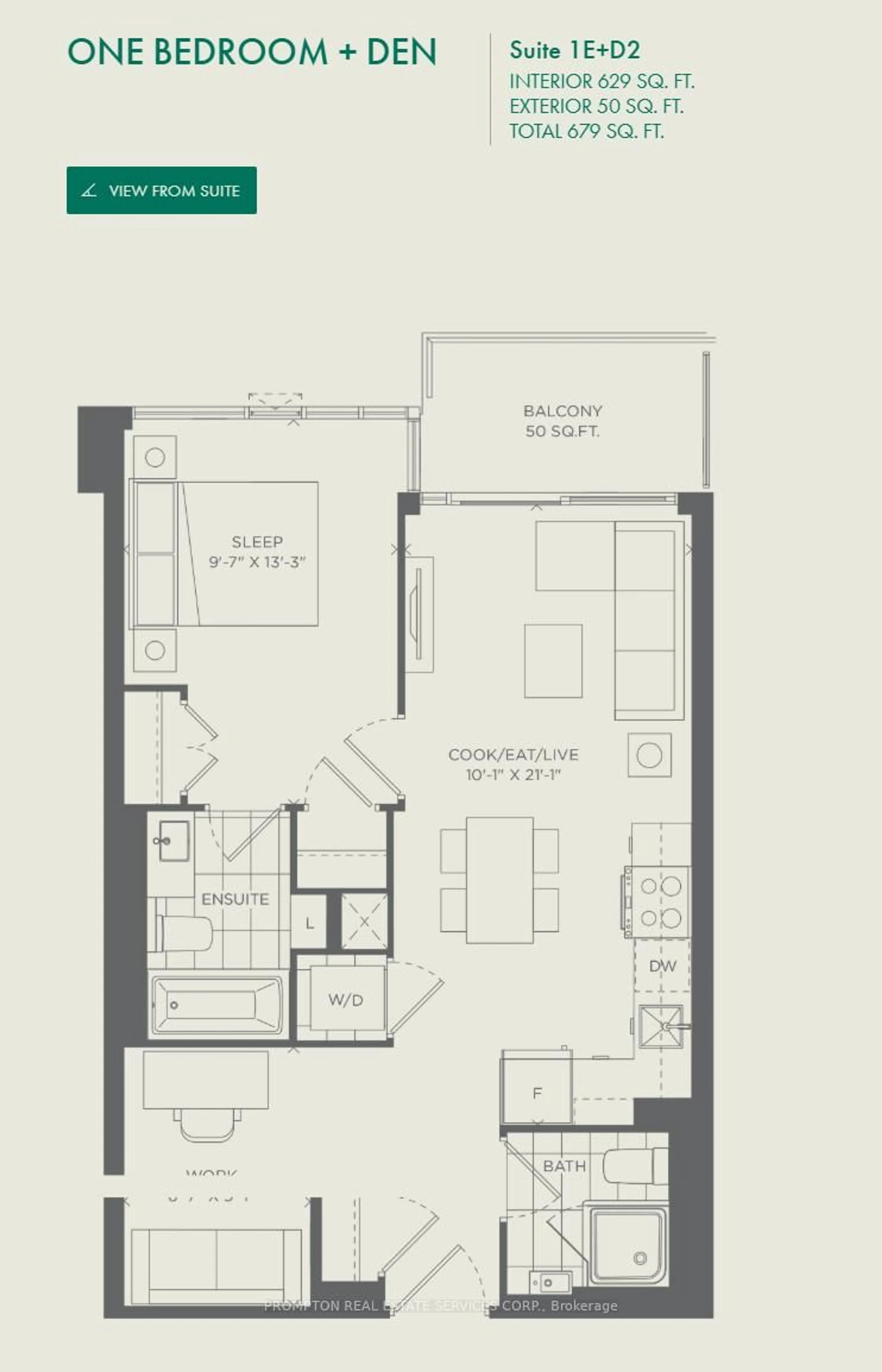 Floor plan for 10 Deerlick Cres #2006, Toronto Ontario M3A 0A7