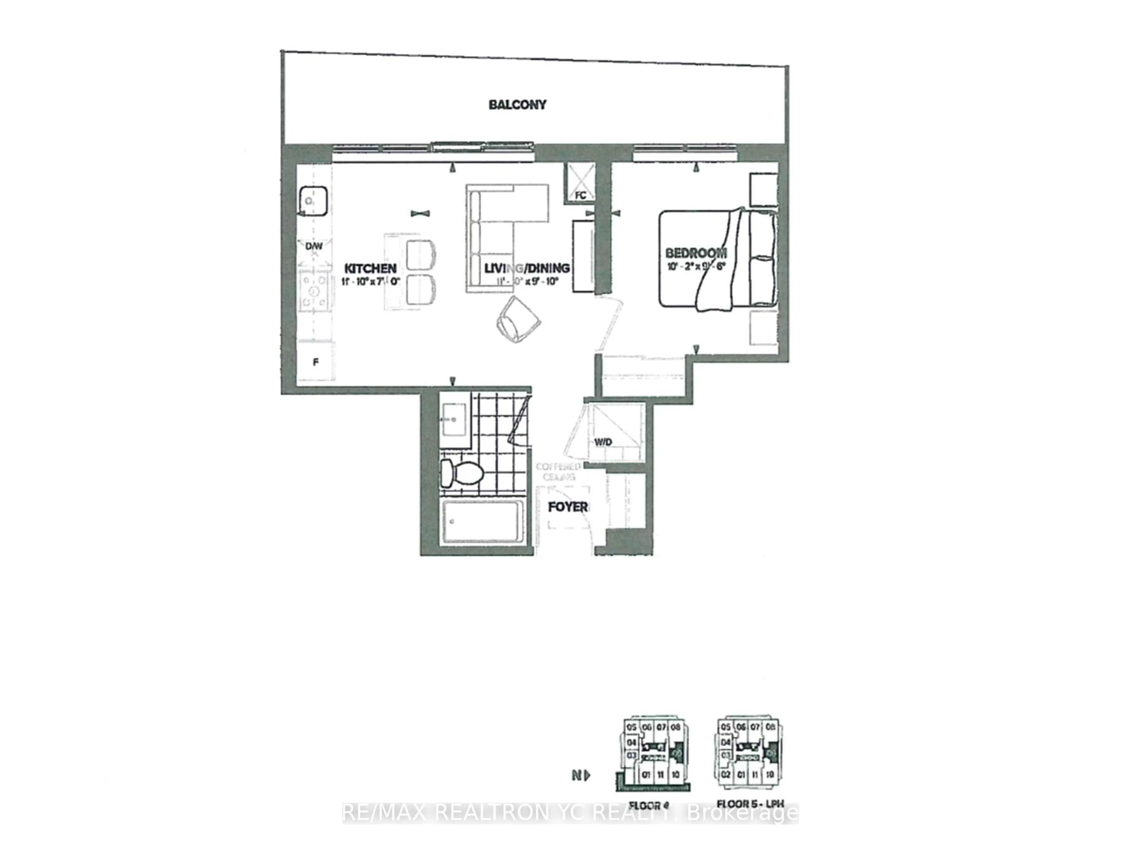Floor plan for 15 Ellerslie Ave #809, Toronto Ontario M2N 0L7