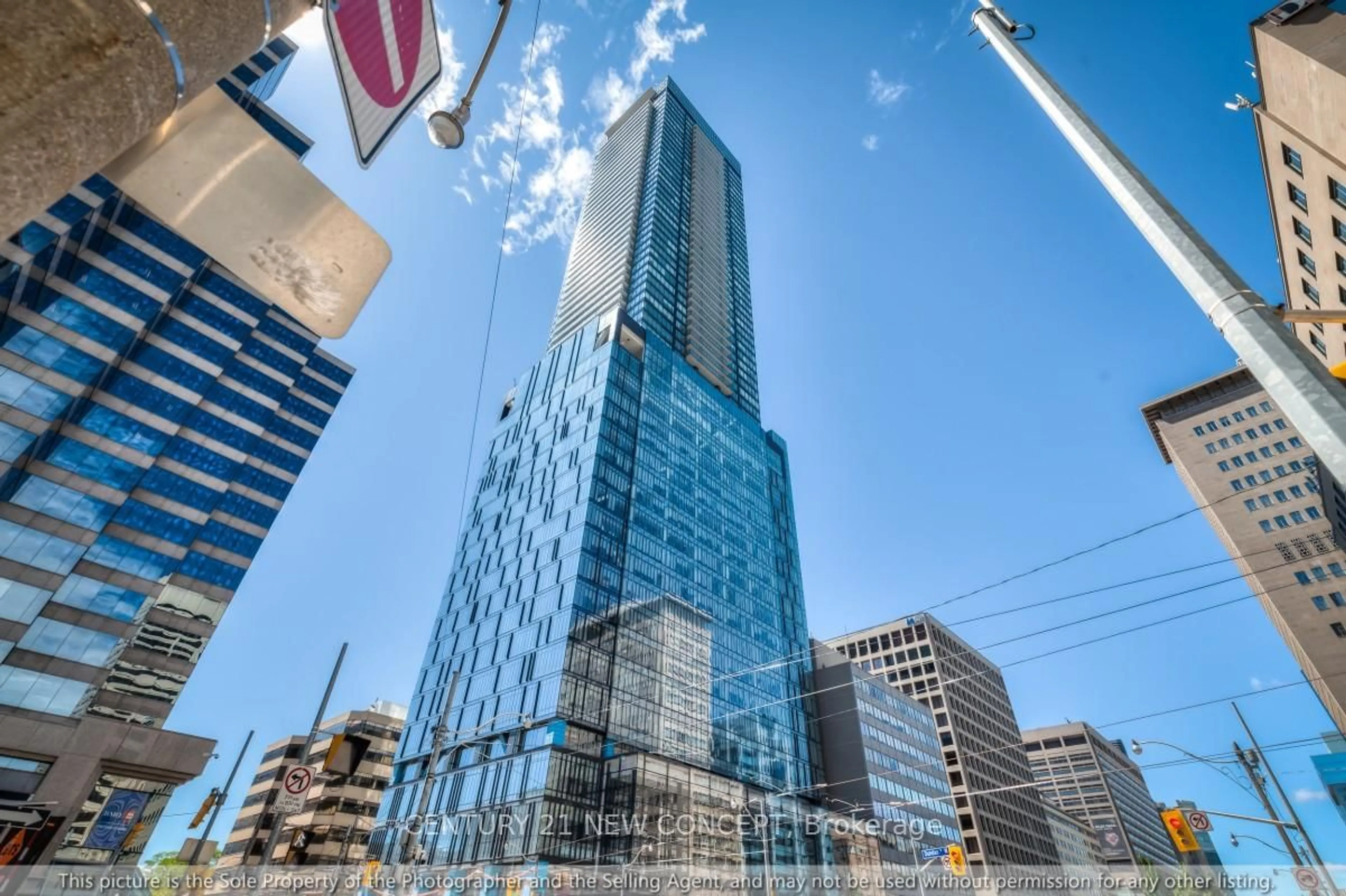 A pic from outside/outdoor area/front of a property/back of a property/a pic from drone, city buildings view from balcony for 488 University Ave #3711, Toronto Ontario M5G 0C1