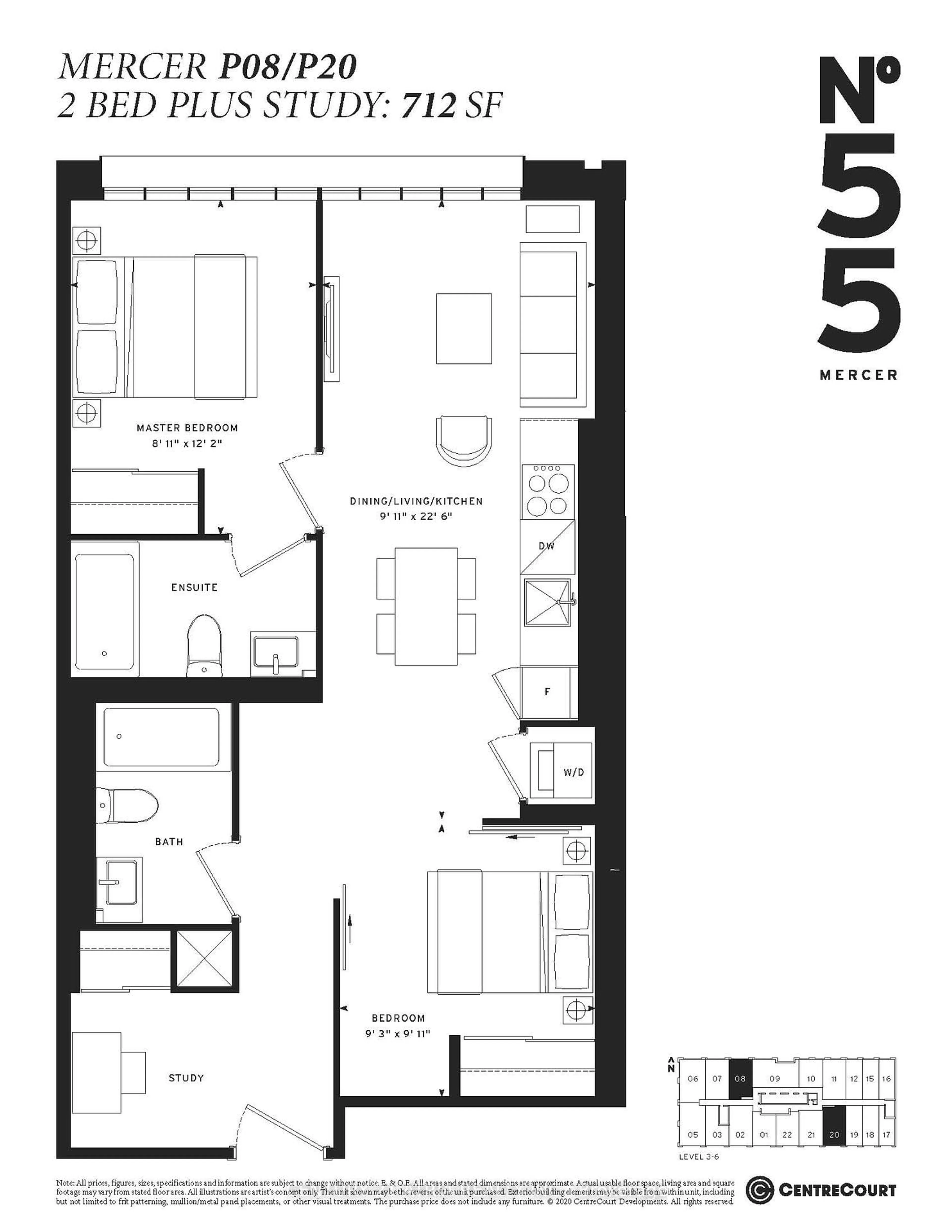 Floor plan for 55 Mercer St #308, Toronto Ontario M5V 0W4