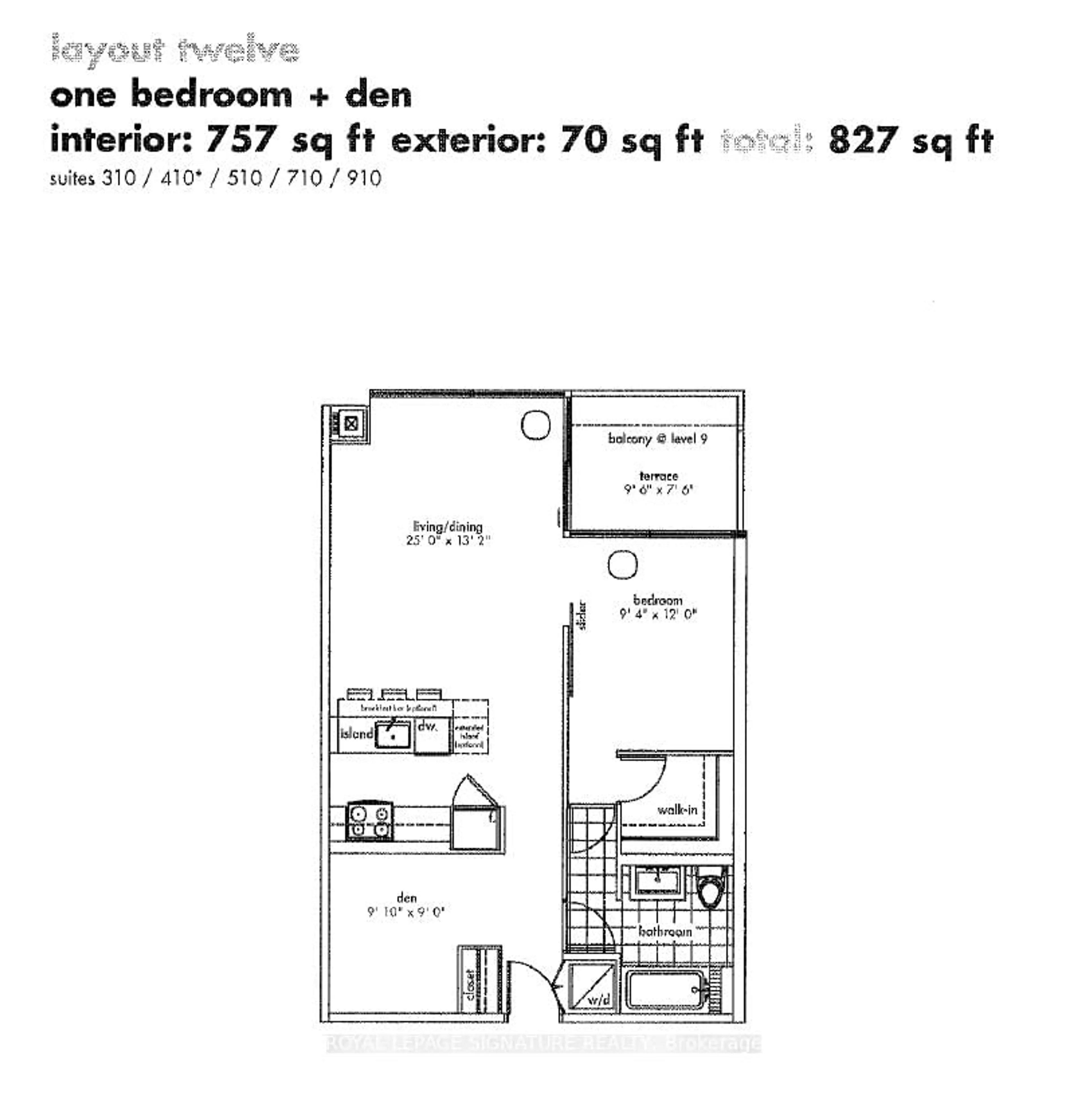 Floor plan for 75 Portland St #510, Toronto Ontario M5V 2M9