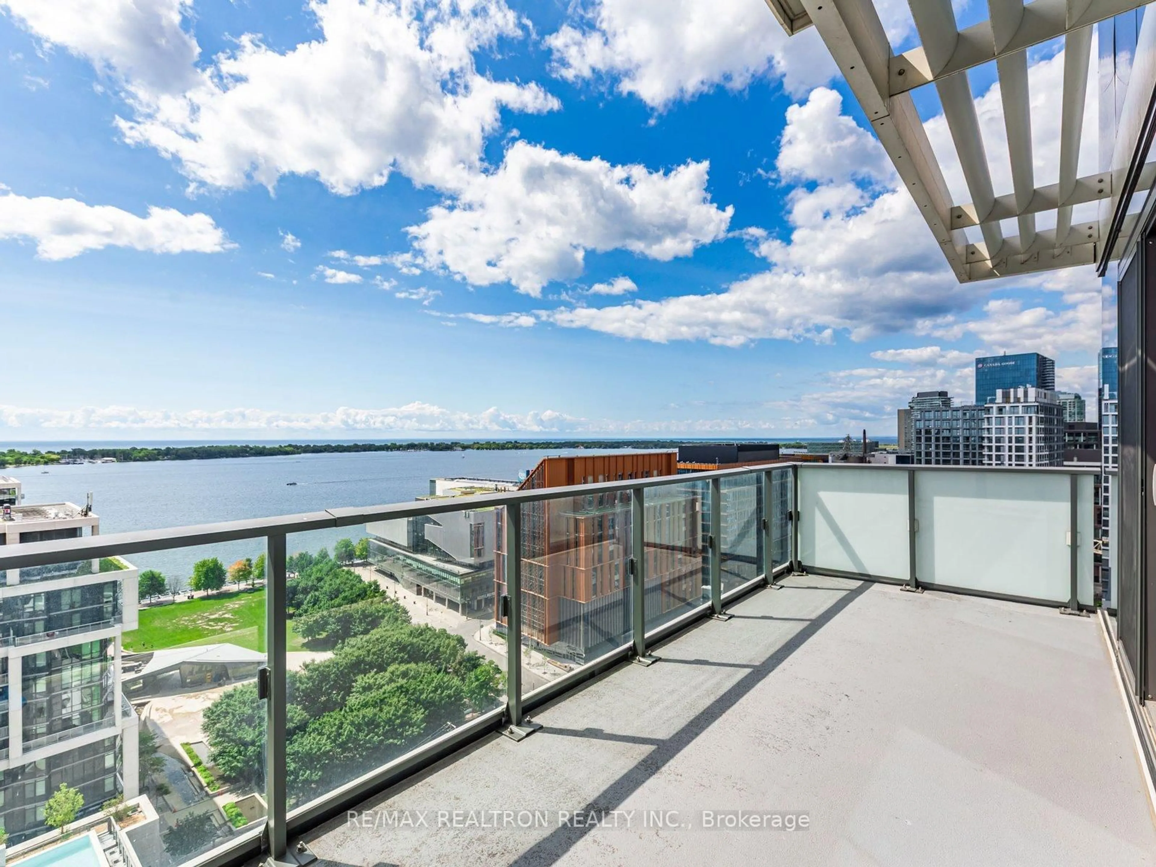 Balcony in the apartment, water/lake/river/ocean view for 16 Bonnycastle St #1709, Toronto Ontario M5A 0C9