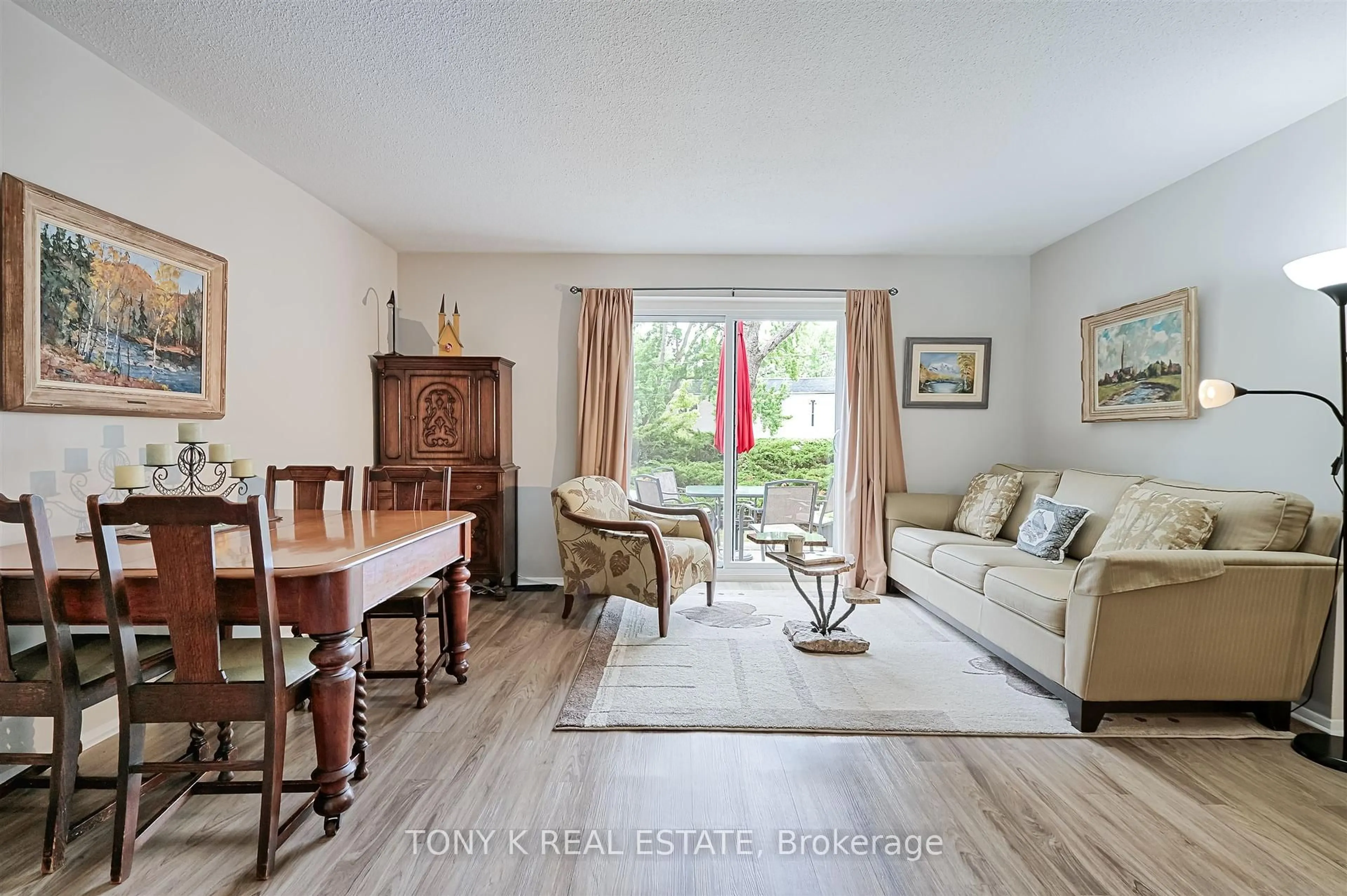 Living room with furniture, wood/laminate floor for 6 Esterbrooke Ave #85, Toronto Ontario M2J 2C2