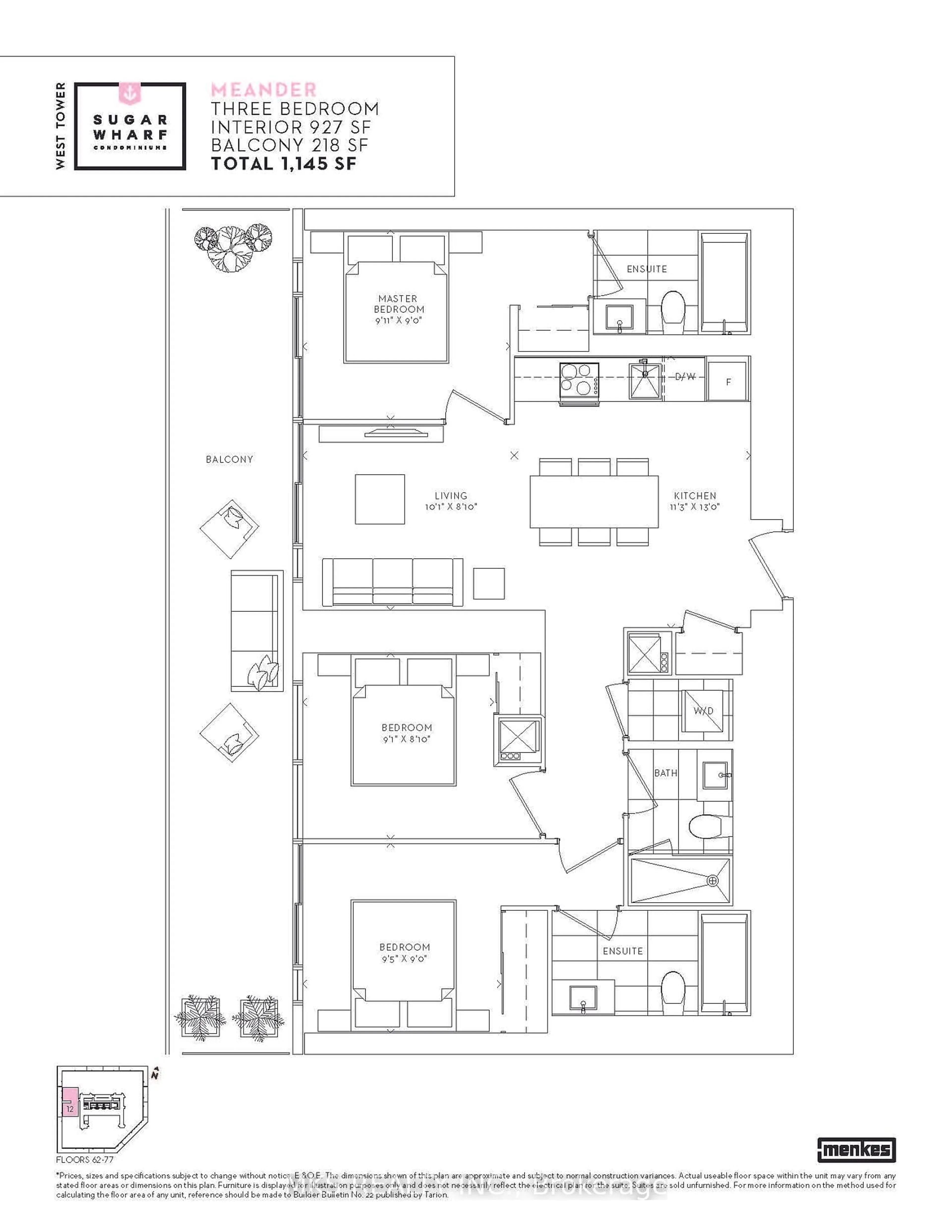 Floor plan for 55 Cooper St #PH212, Toronto Ontario M5E 0E4