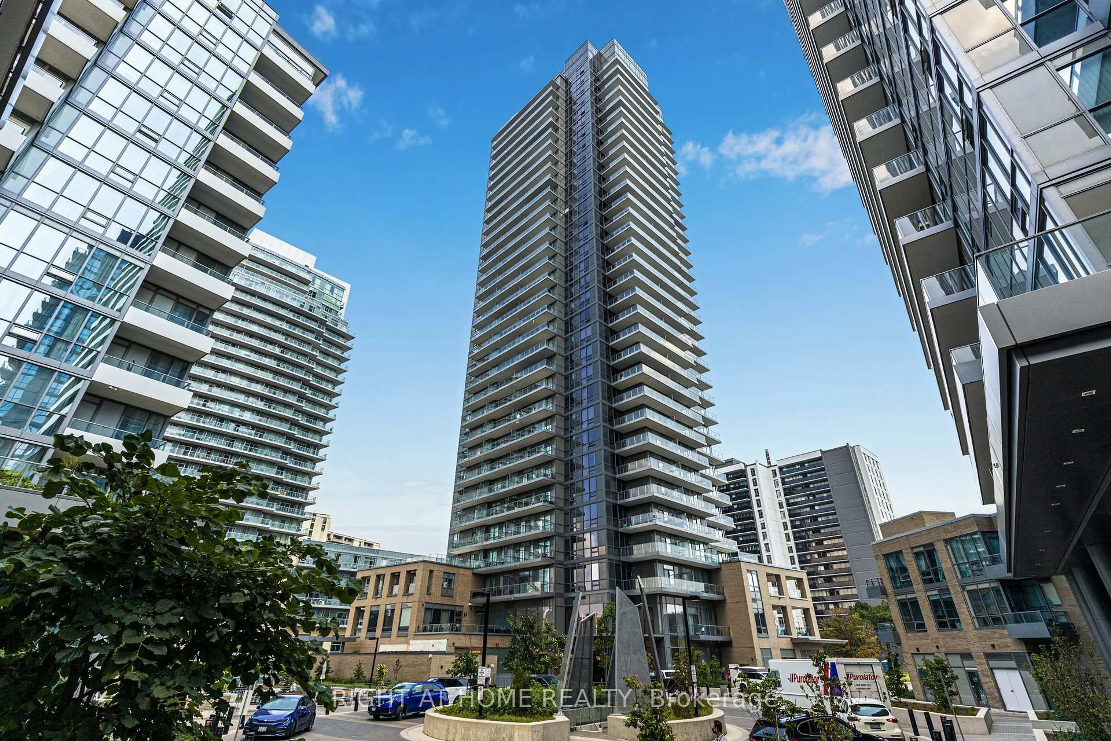 Patio, city buildings view from balcony for 56 forest manor Rd #1406, Toronto Ontario M2J 1M6
