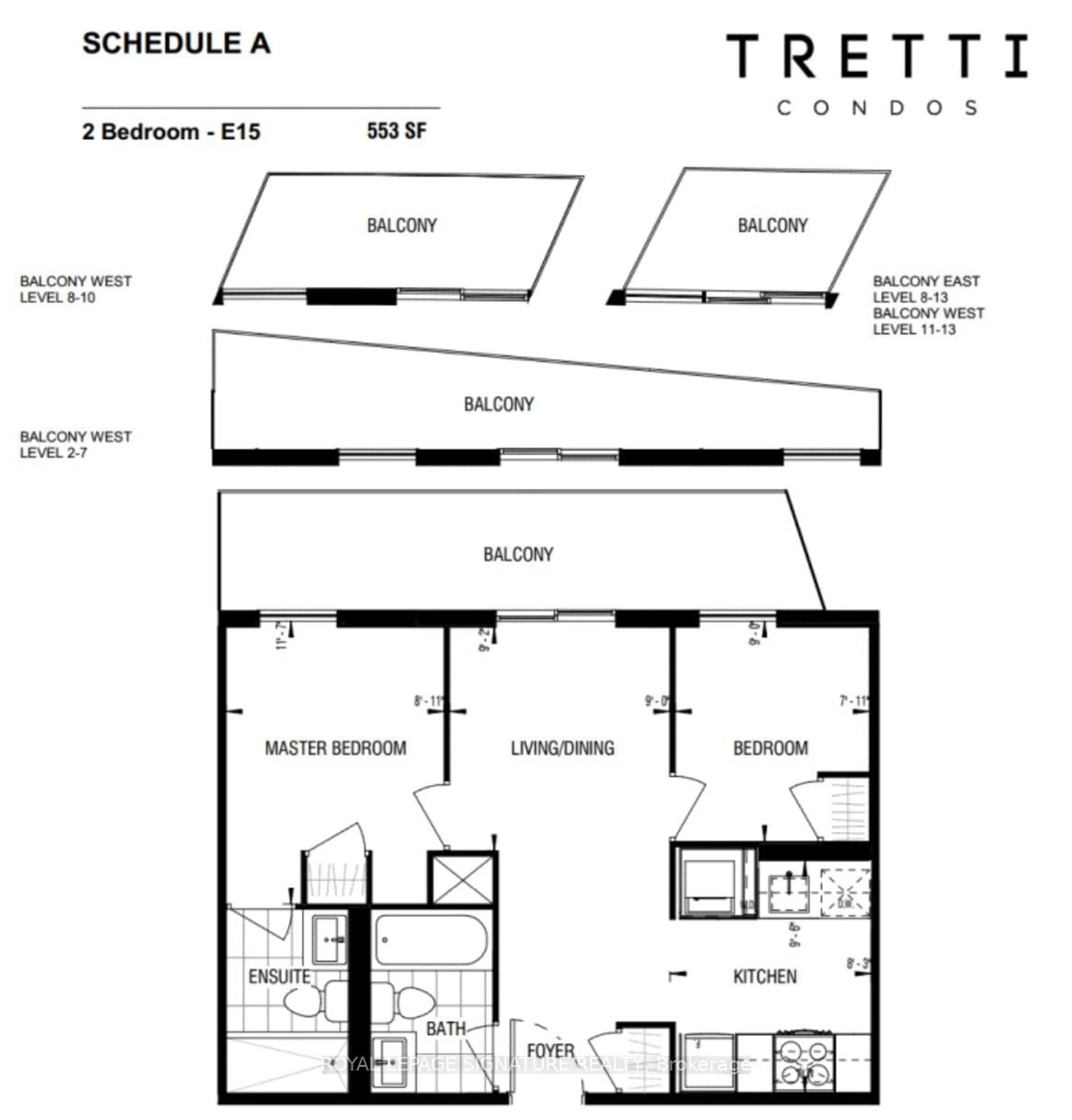 Floor plan for 30 Tretti Way #824, Toronto Ontario M3H 0E3