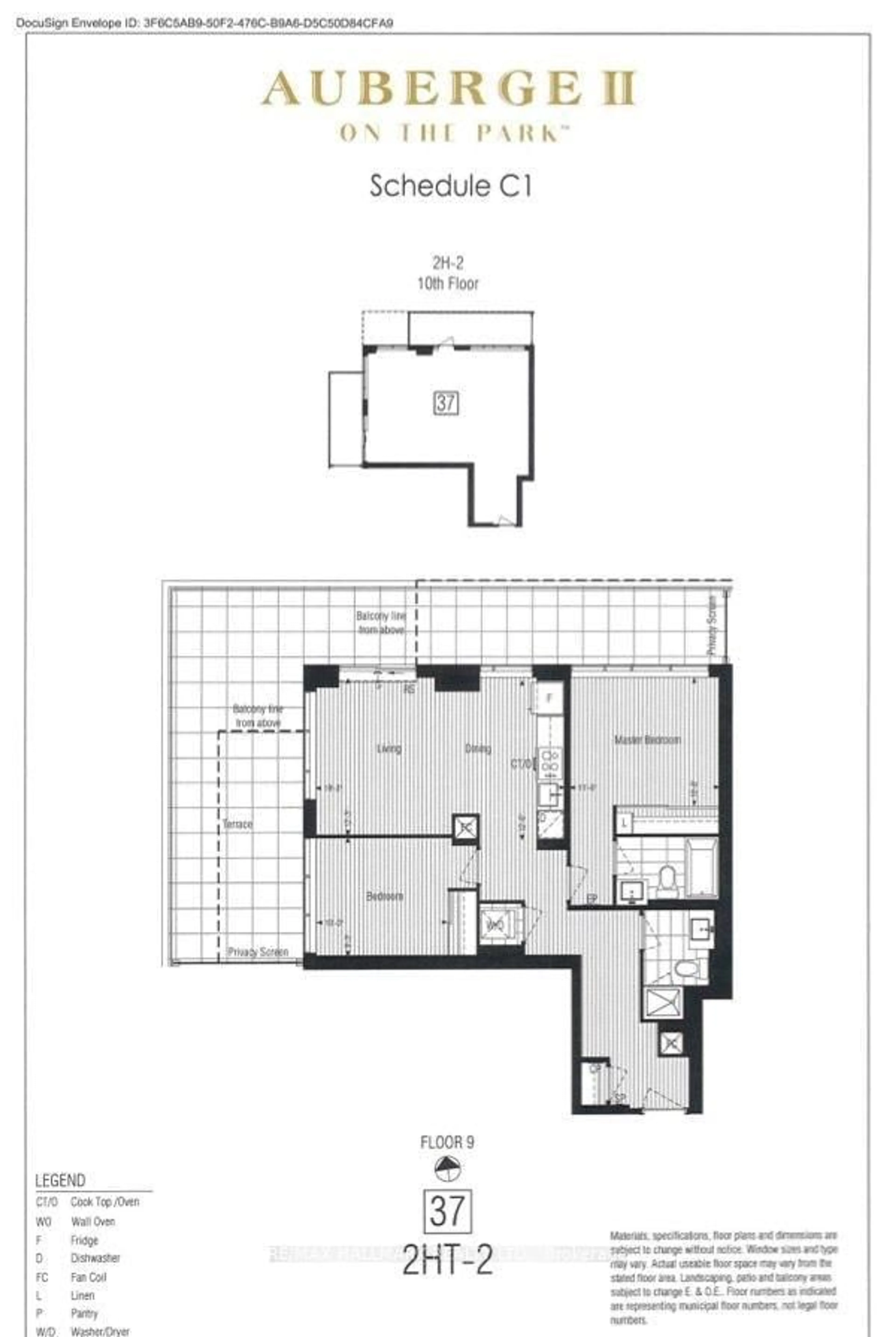 Floor plan for 20 Inn on the Park Dr #1037, Toronto Ontario M3C 0P8