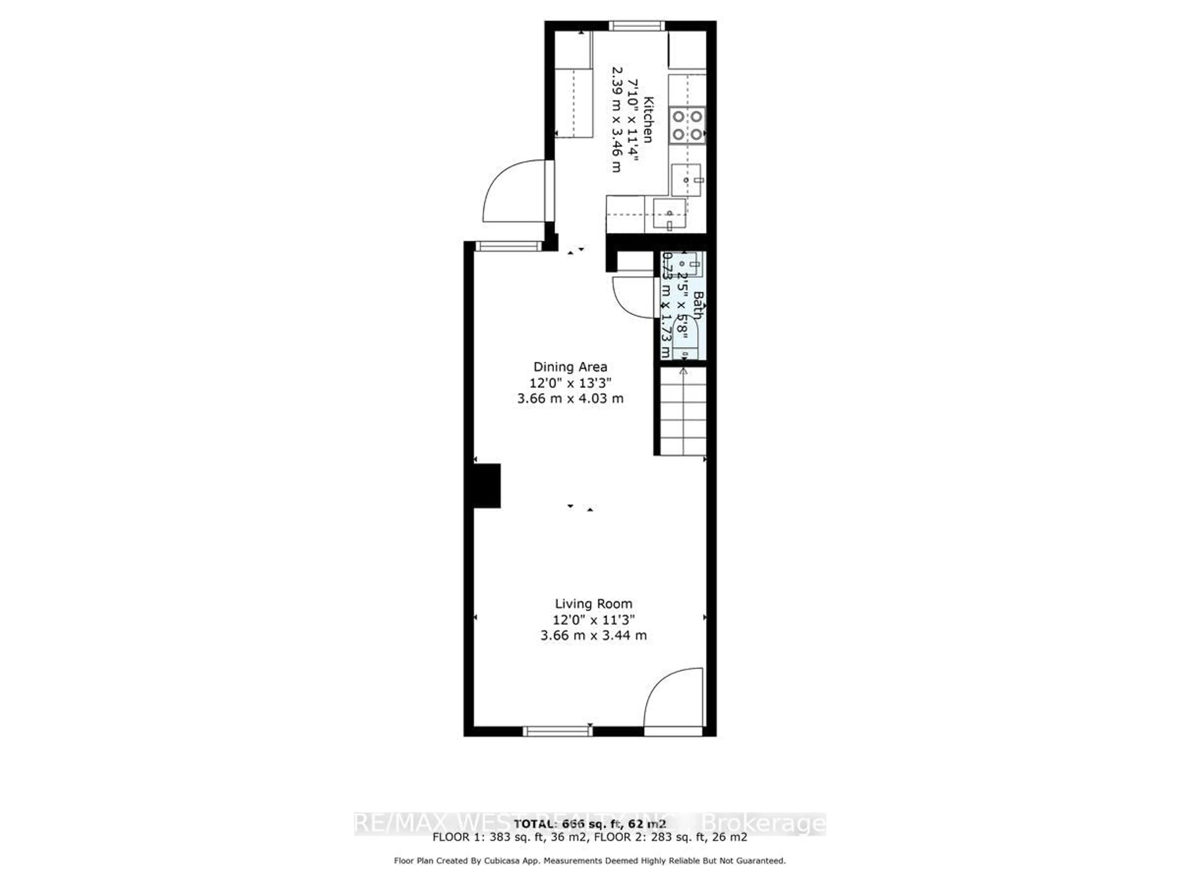 Floor plan for 553 King St, Toronto Ontario M5A 1M5