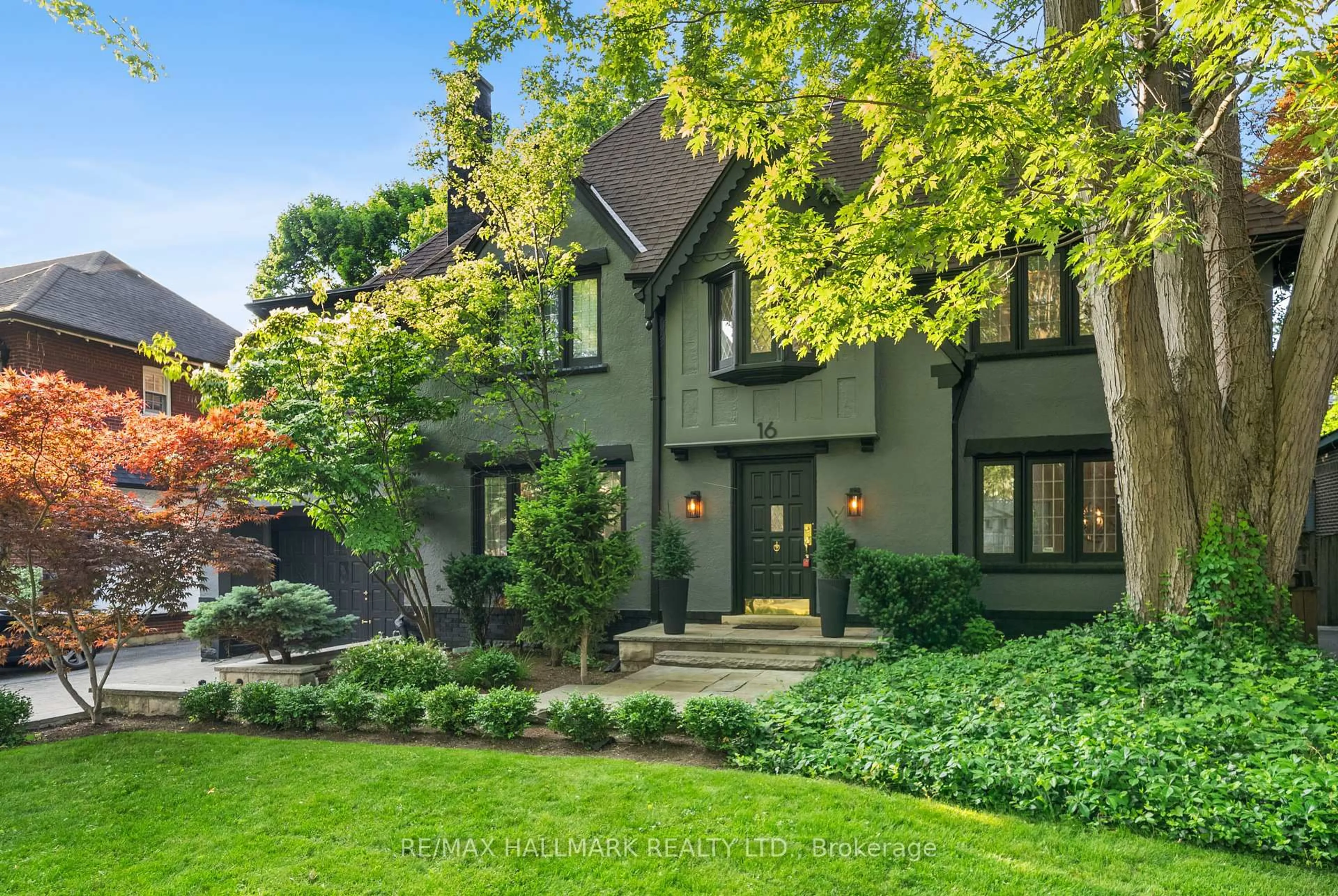 Home with brick exterior material, street for 16 Elderwood Dr, Toronto Ontario M5P 1W5