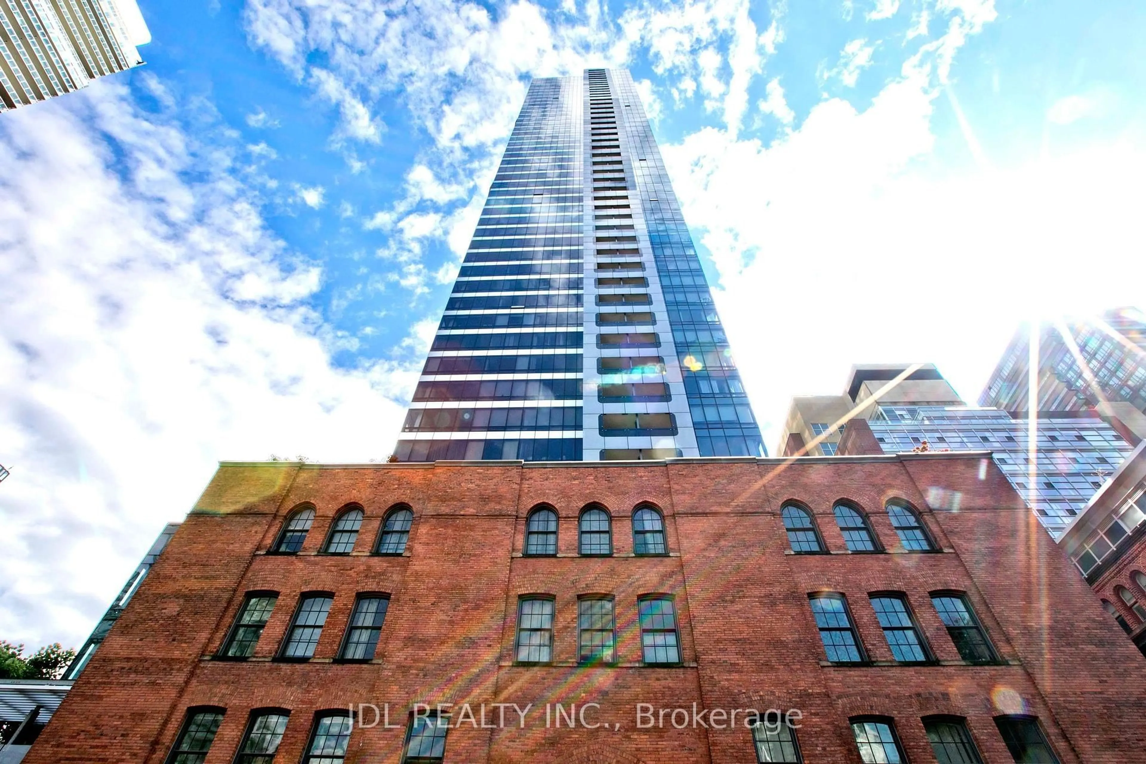 A pic from outside/outdoor area/front of a property/back of a property/a pic from drone, building for 5 St Joseph St #2904, Toronto Ontario M4Y 0B6