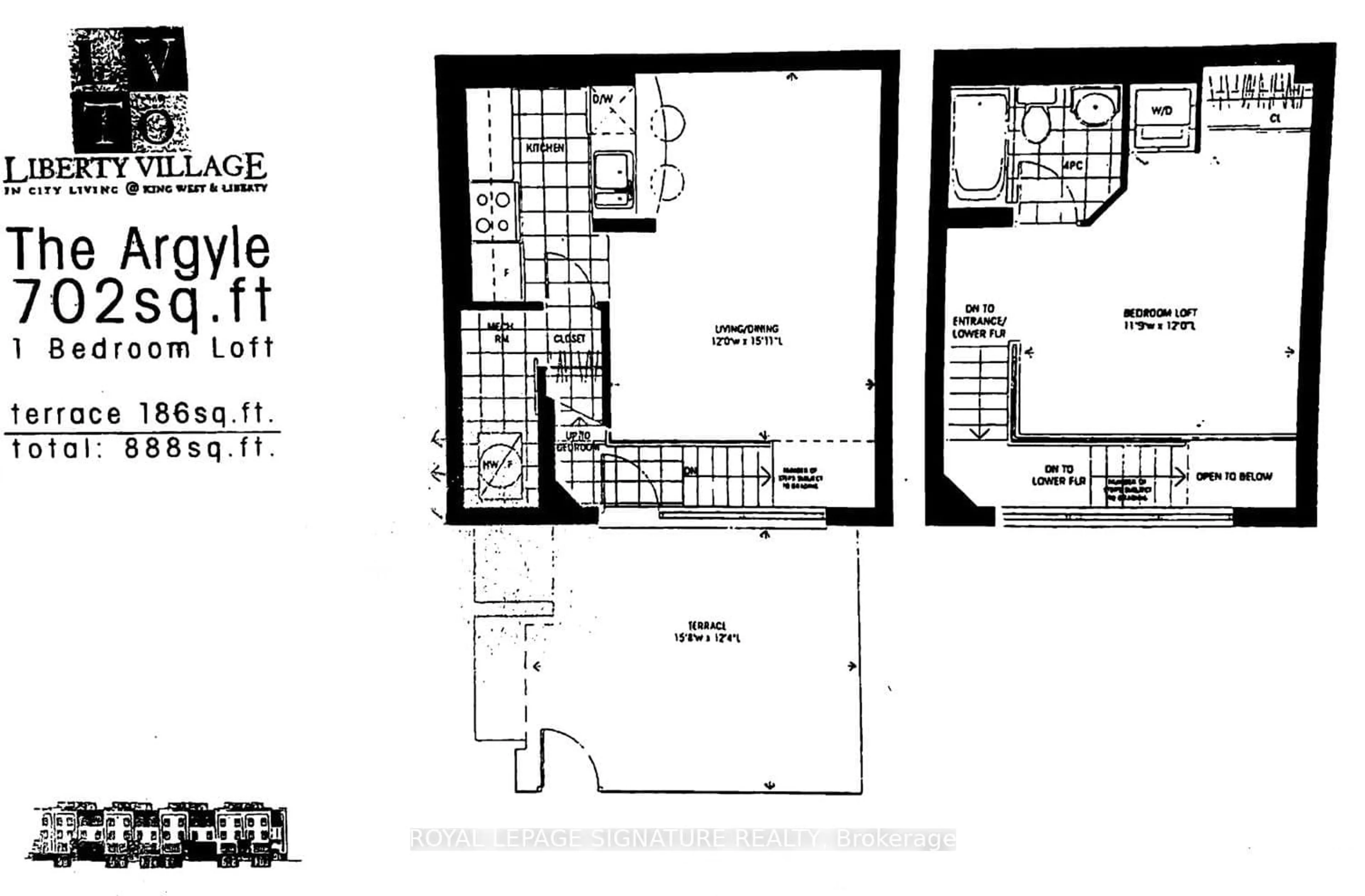Floor plan for 46 Western Battery Rd #812, Toronto Ontario M6K 3P1